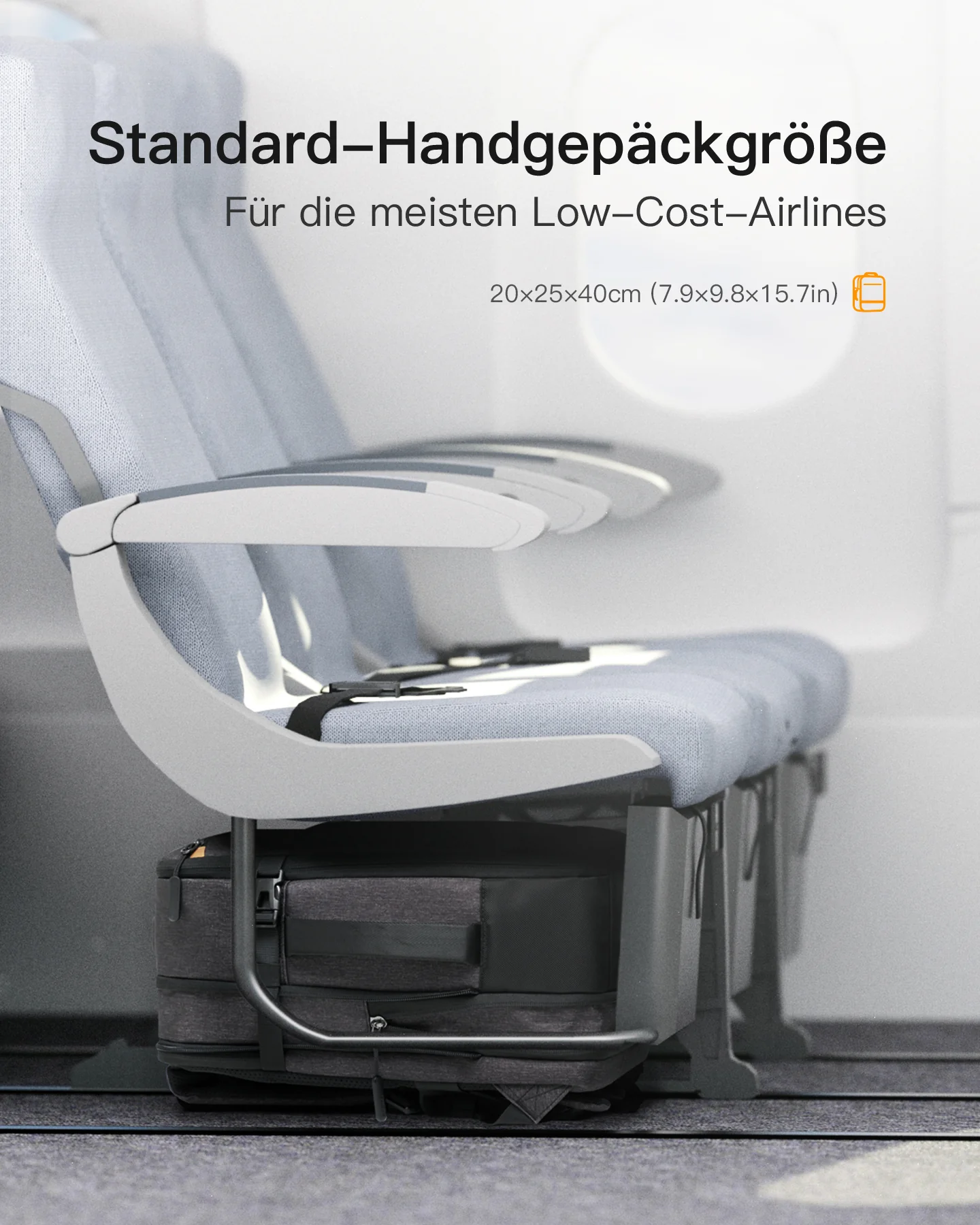 Inateck 38.5-46.2L Reiserucksack erweiterbarer Herren Damen Handgepäck Flugzeug Rucksack, 15.6 Zoll Laptop Rucksack spritzwassergeschütztes Carry on Kabinenrucksack für Weekender, BP03006 - Image 9