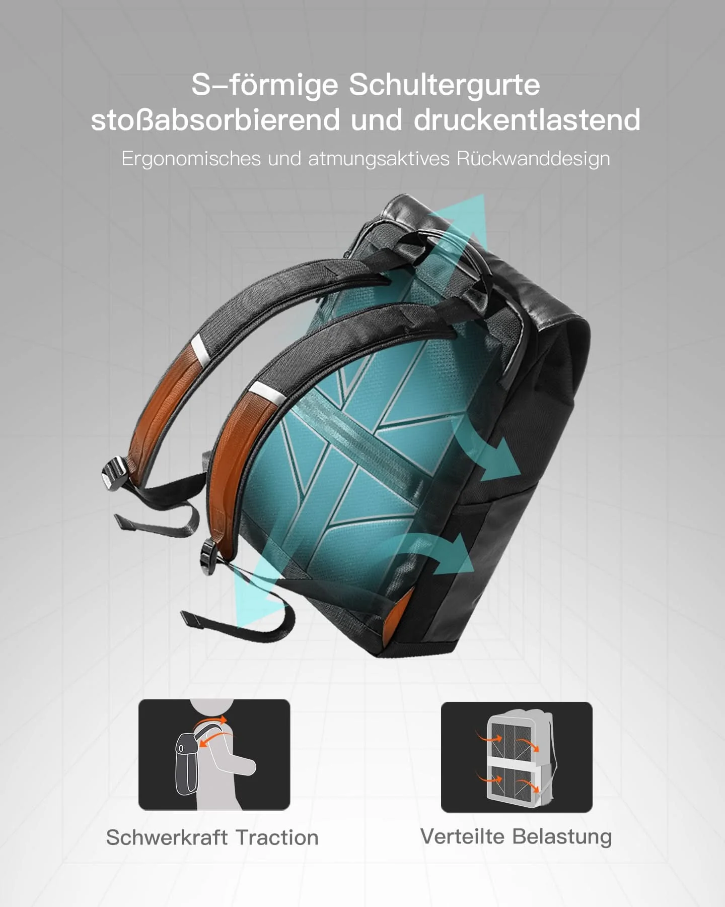 20L Freizeitrucksack für Männer und Frauen, Kompatibel mit 15,6-16 Zoll Laptops, BP01008 - Image 6