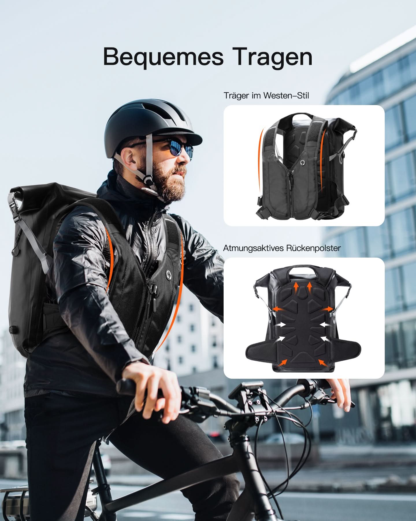 25-30L Fahrradrucksack , Multifunktionaler Wander-Rucksack, BP06003 - Image 7