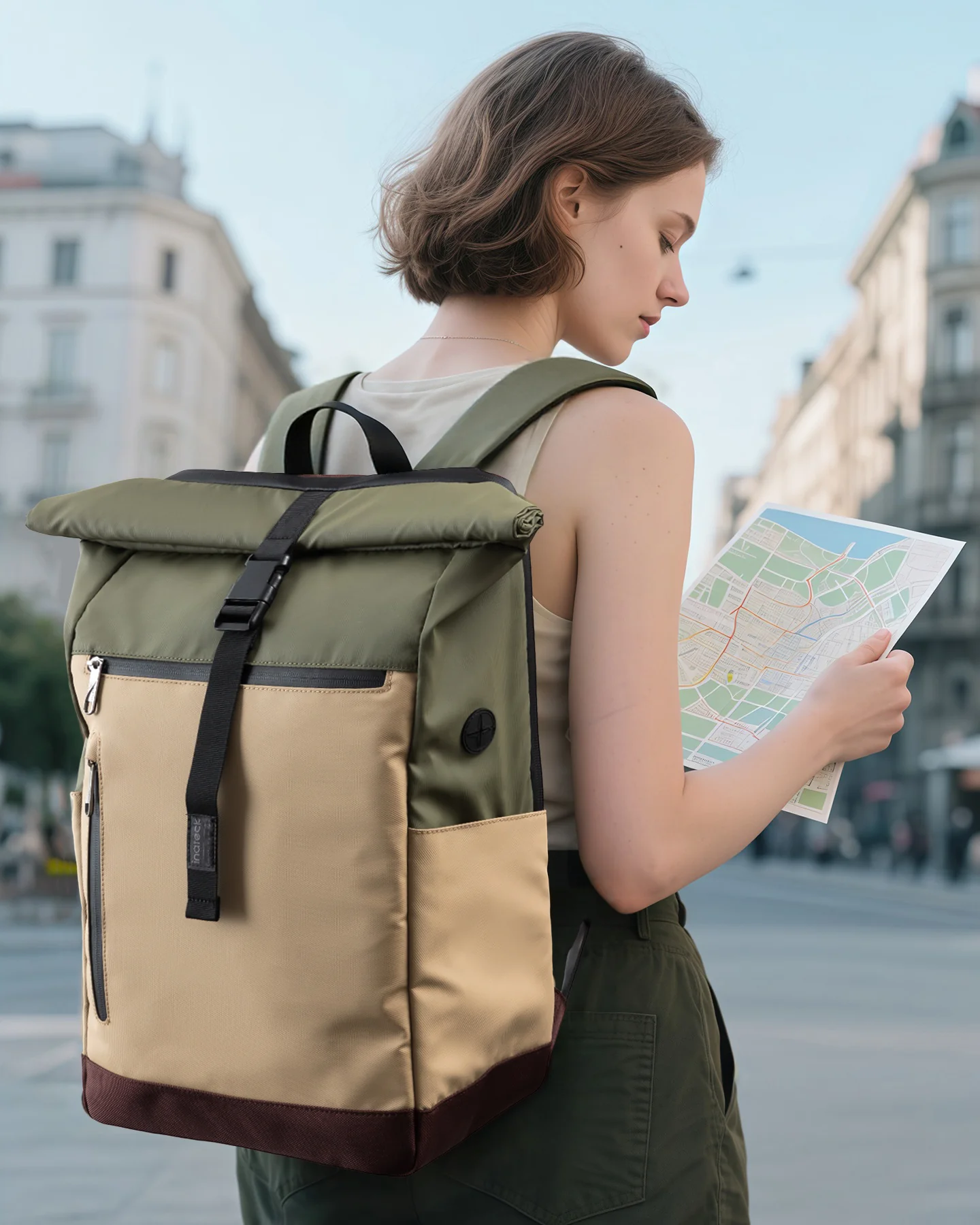 25-30L RollTop Rucksack wasserabweisend Daypack Laptoprucksack Schulrucksack, BP01003 - Image 17