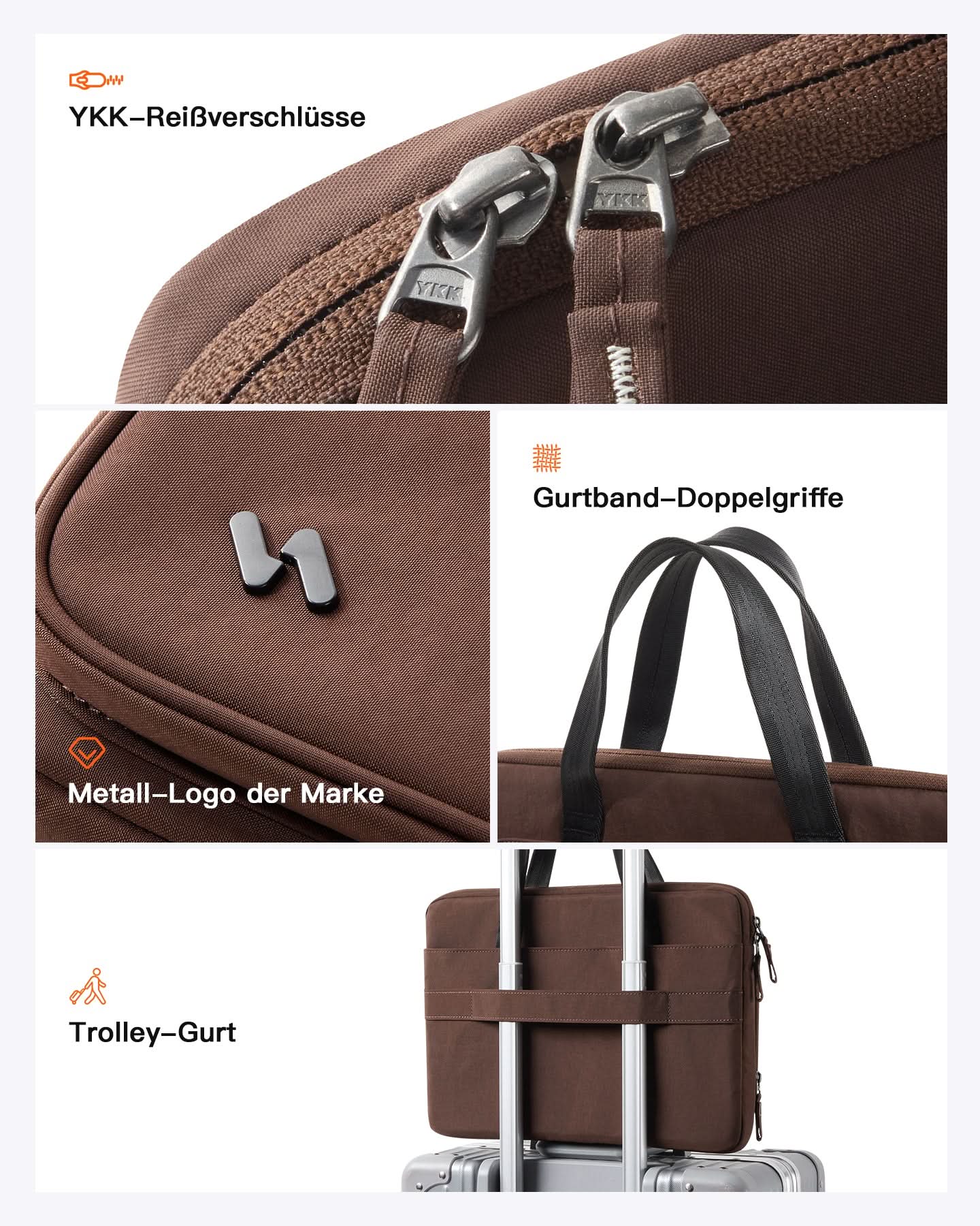 360° Rundumschutz Laptoptasche Große Kapazität Hülle Kompatibel mit 13" MacBook Air M4-M1 2025-2012, 14" MacBook Pro M5-M1 Pro/Max 2025-2021，LBT21 - Image 17