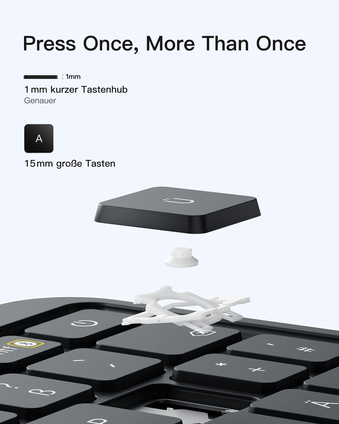 Abnehmbar Hülle mit Tastatur für iPad 11" A16 2025, iPad 10.9" 2022,mit Stifthalter, QWERTZ, AceTouch Pro, KB403-10 | Red Dot Design Award 2026 - Image 20
