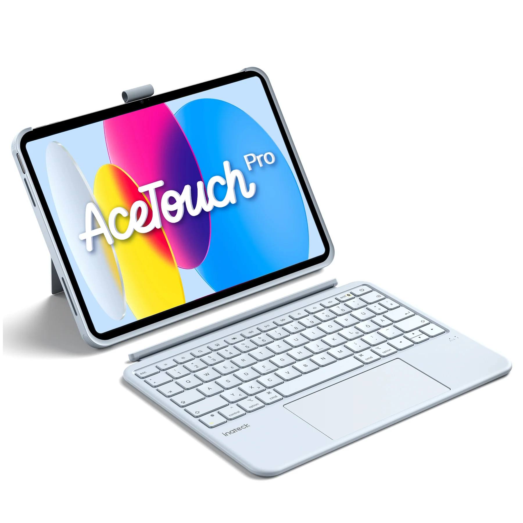Abnehmbar Hülle mit Tastatur für iPad 11" A16 2025, iPad 10.9" 2022,mit Stifthalter, QWERTZ, AceTouch Pro, KB403-10 | Red Dot Design Award 2026 - Image 28