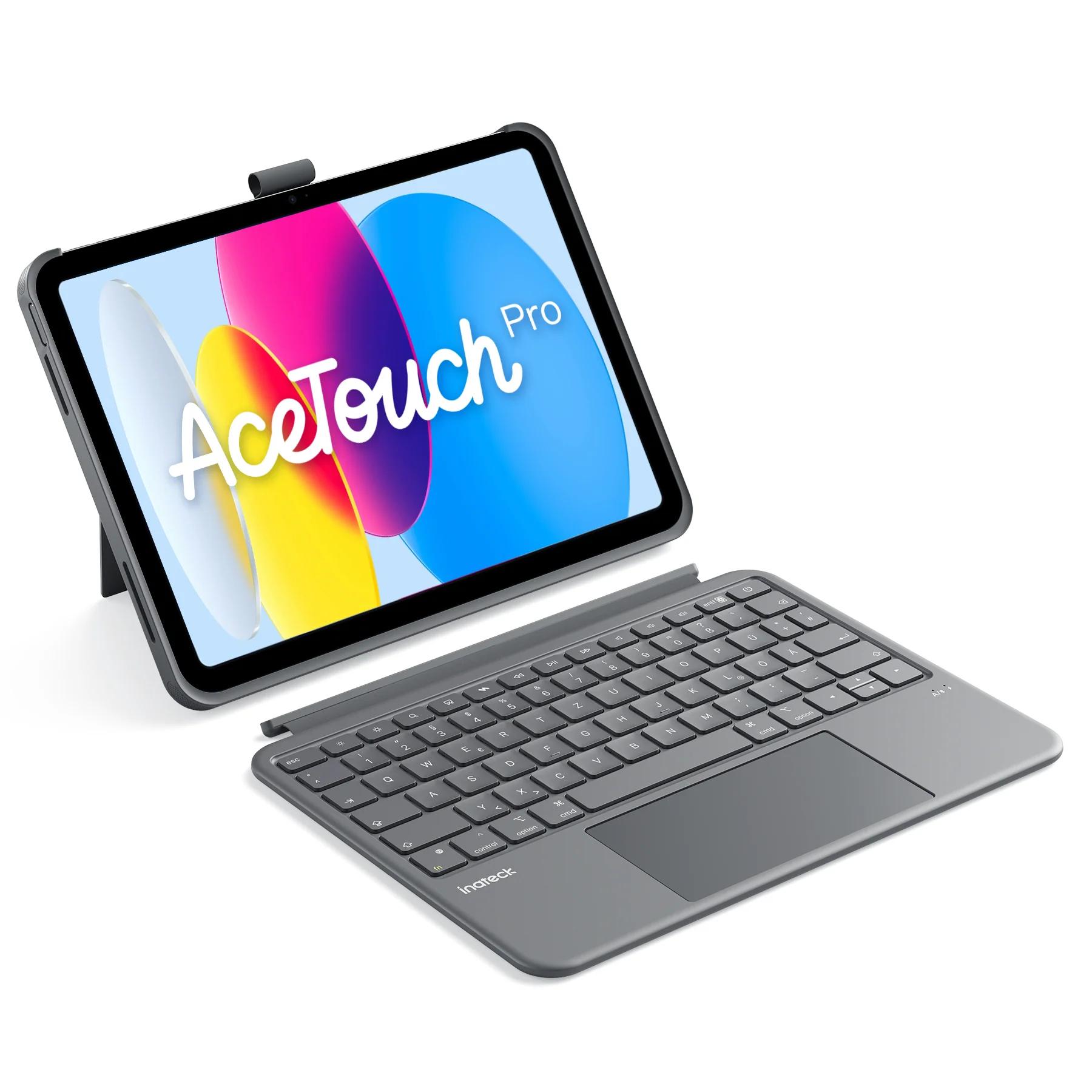 Abnehmbar Hülle mit Tastatur für iPad 11" A16 2025, iPad 10.9" 2022,mit Stifthalter, QWERTZ, AceTouch Pro, KB403-10 | Red Dot Design Award 2026 - Image 4