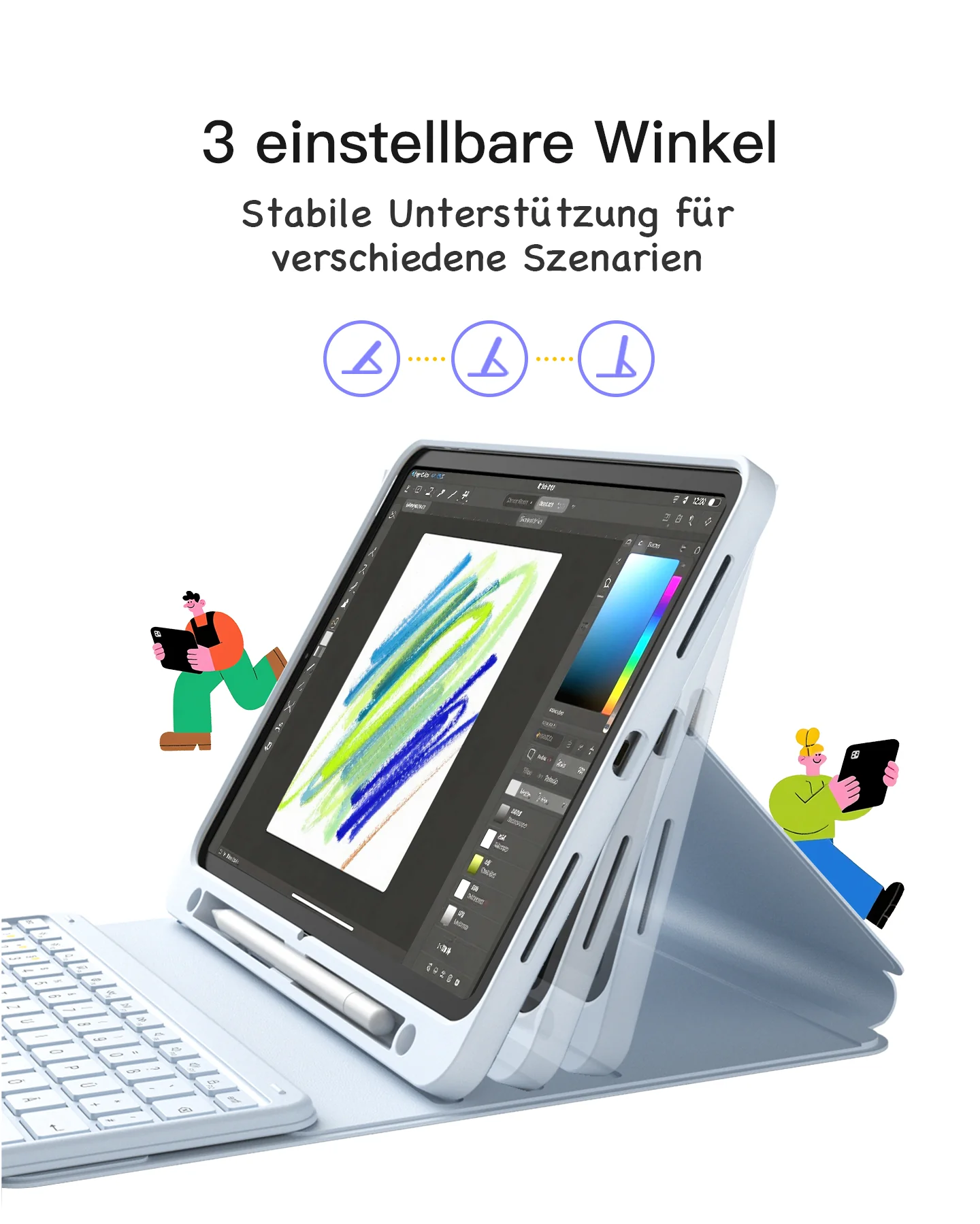 Abnehmbar Tastatur für iPad 11" A16 (2025), iPad Air 11" M4/M3/M2 (2026/2025/2024), iPad Air 10.9" 5/4, iPad Pro 11" 4/3/2/1, KB002 - Image 14