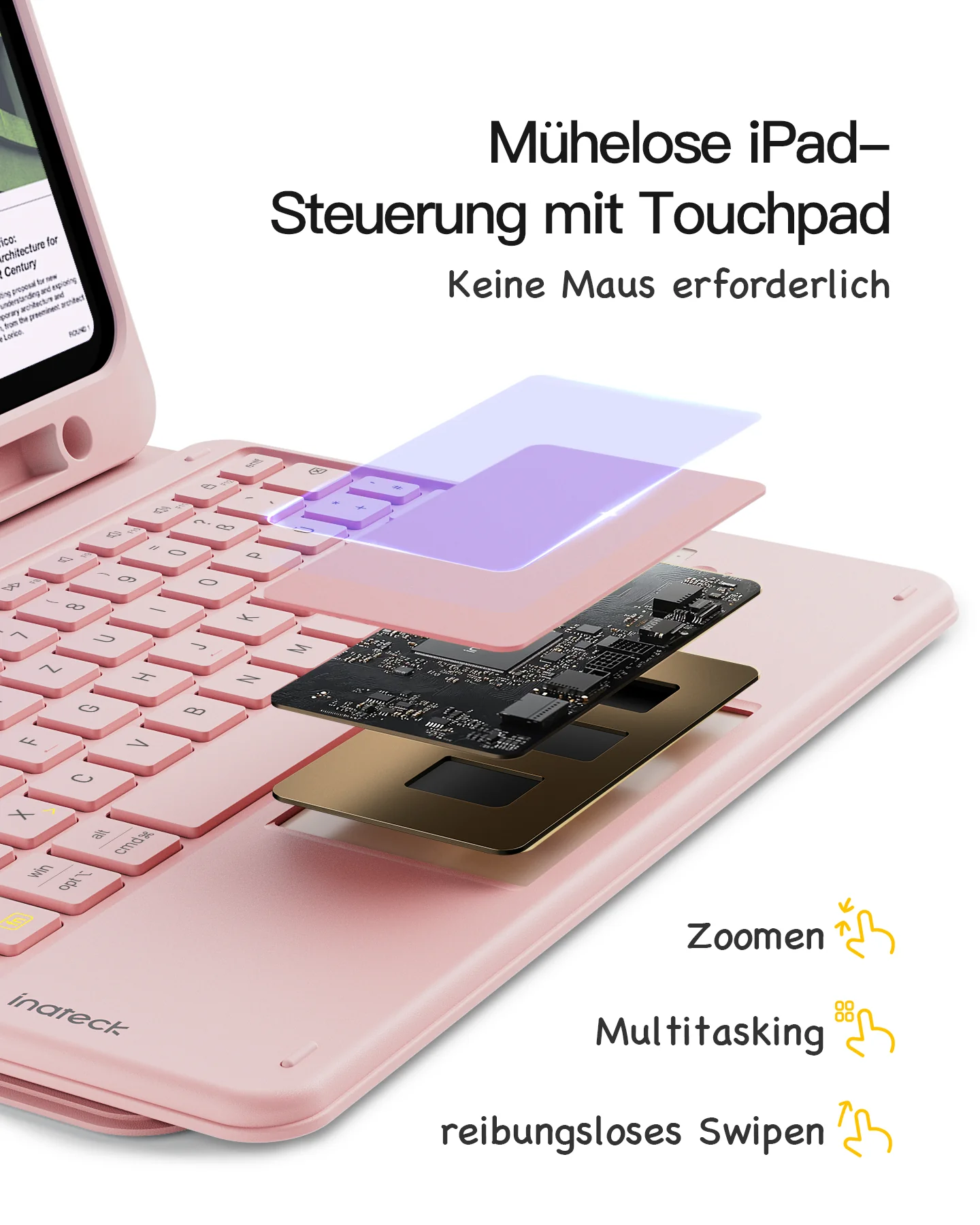 Abnehmbar Tastatur für iPad 11" A16 (2025), iPad Air 11" M4/M3/M2 (2026/2025/2024), iPad Air 10.9" 5/4, iPad Pro 11" 4/3/2/1, KB002 - Image 24