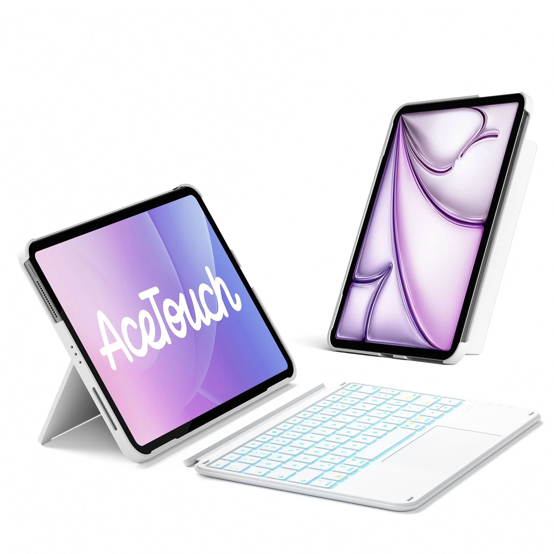 Abnehmbar Ultraleichte Tastatur für iPad 11/10 Gen A16 2025 11 Zoll, iPad Air 11 Zoll (2026/2025), iPad Air 5/4, iPad Pro 11 4/3/2/1, QWERTZ,AceTouch, KB04122-RGB - Image 13