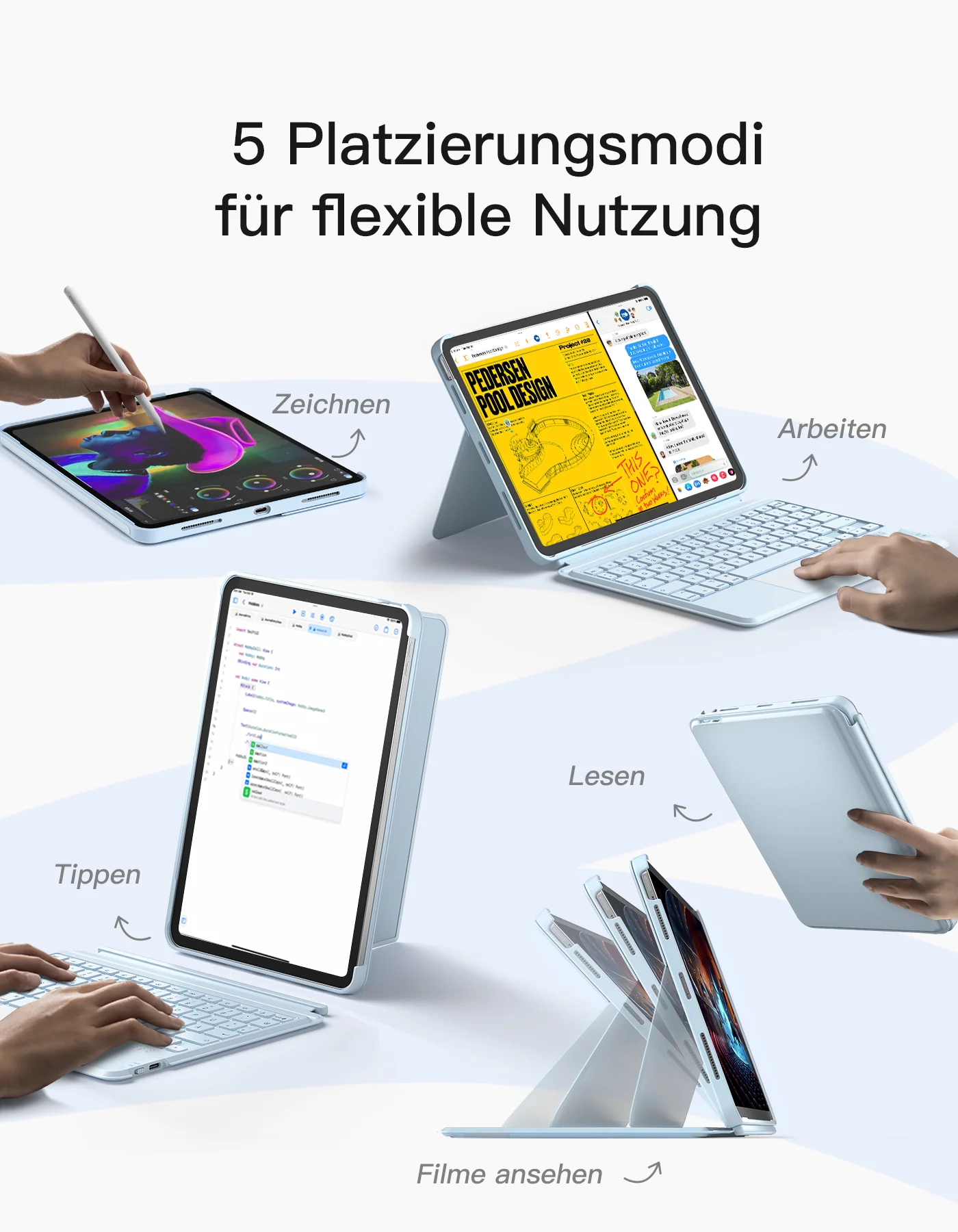 Abnehmbare iPad Tastatur für das iPad 11" 11 Gen (A16 2025), iPad 10.9" 10 Gen (2022), KB04112 - Image 12
