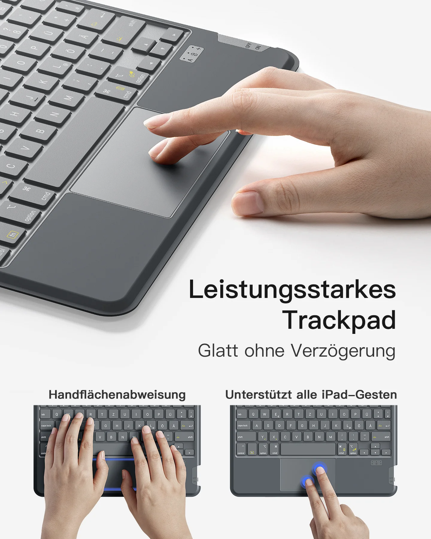Abnehmbare iPad Tastatur für das iPad 11" 11 Gen (A16 2025), iPad 10.9" 10 Gen (2022), KB04112 - Image 5
