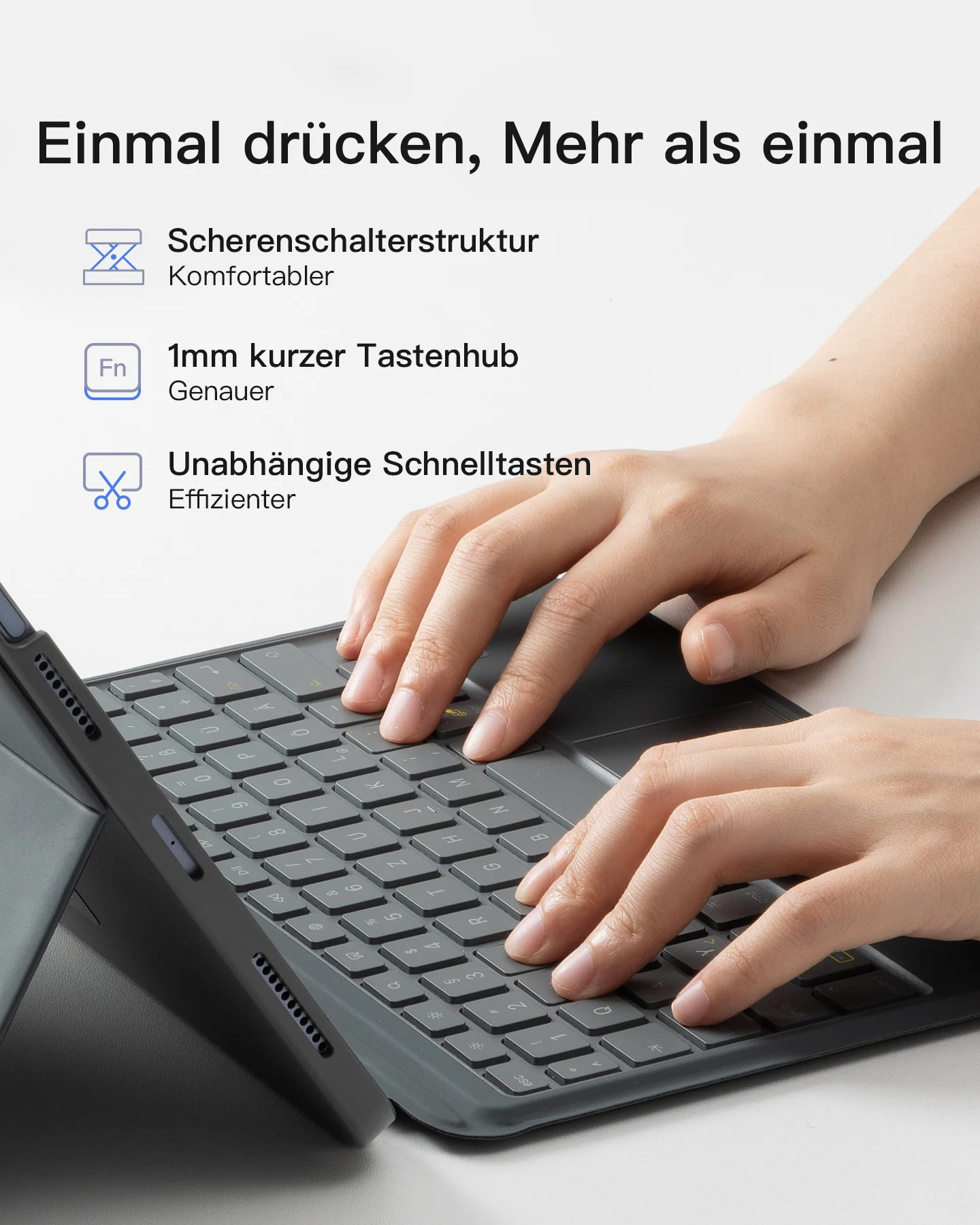 Abnehmbare iPad Tastatur für das iPad 11" 11 Gen (A16 2025), iPad 10.9" 10 Gen (2022), KB04112 - Image 6