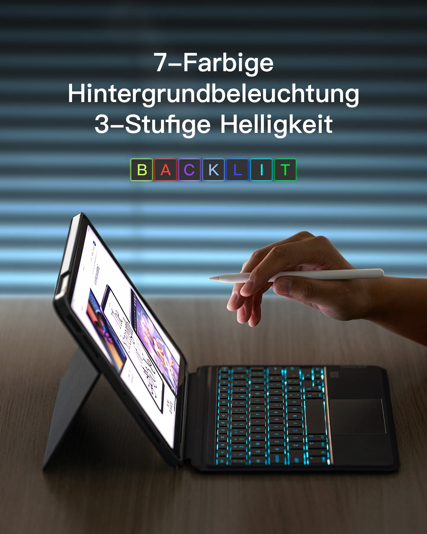 Abnehmbare iPad Tastatur für das iPad 11" 11 Gen (A16 2025), iPad 10.9" 10 Gen (2022), KB04112 - Image 7