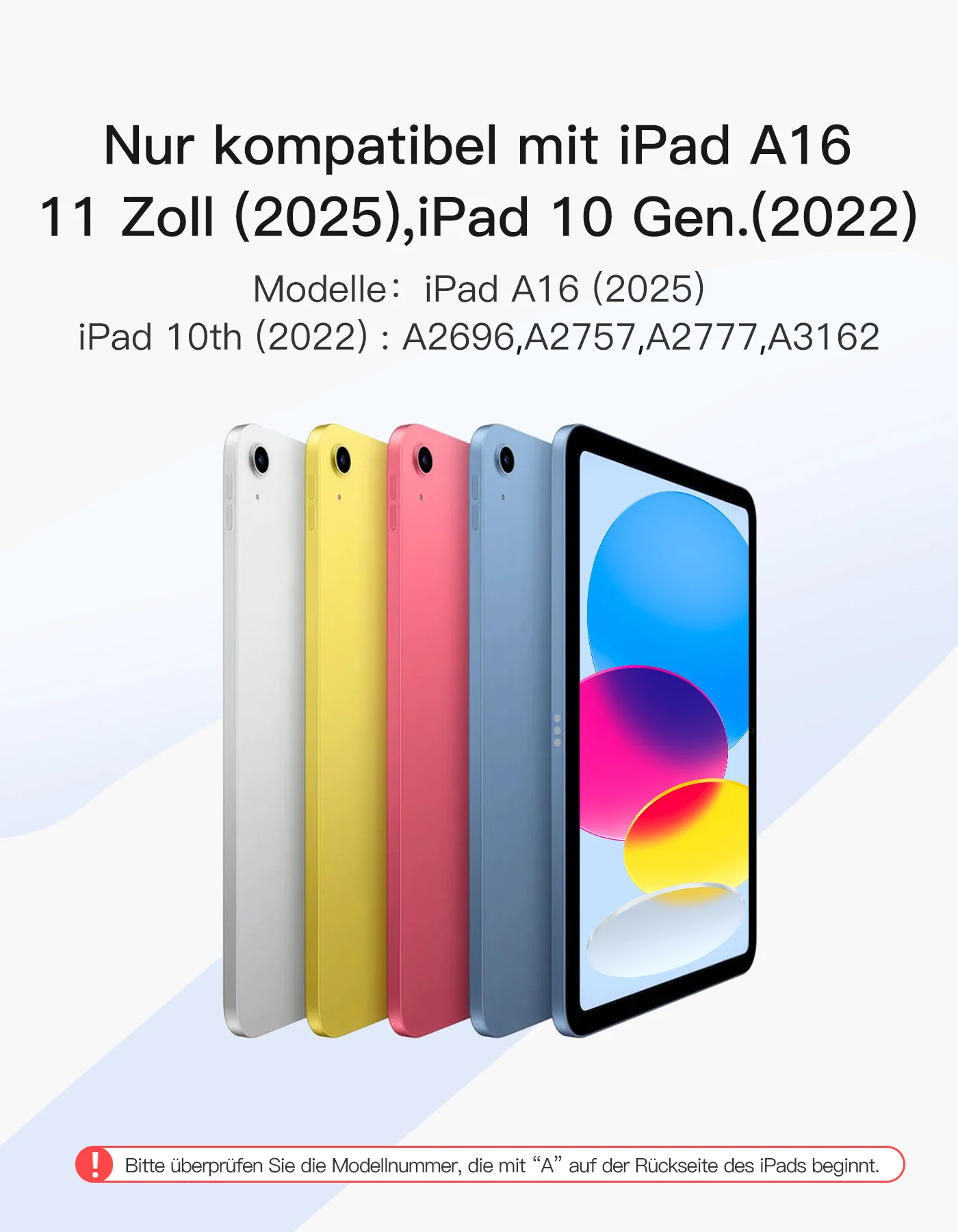 Abnehmbare iPad Tastatur für das iPad 11" 11 Gen (A16 2025), iPad 10.9" 10 Gen (2022), KB04112 - Image 9