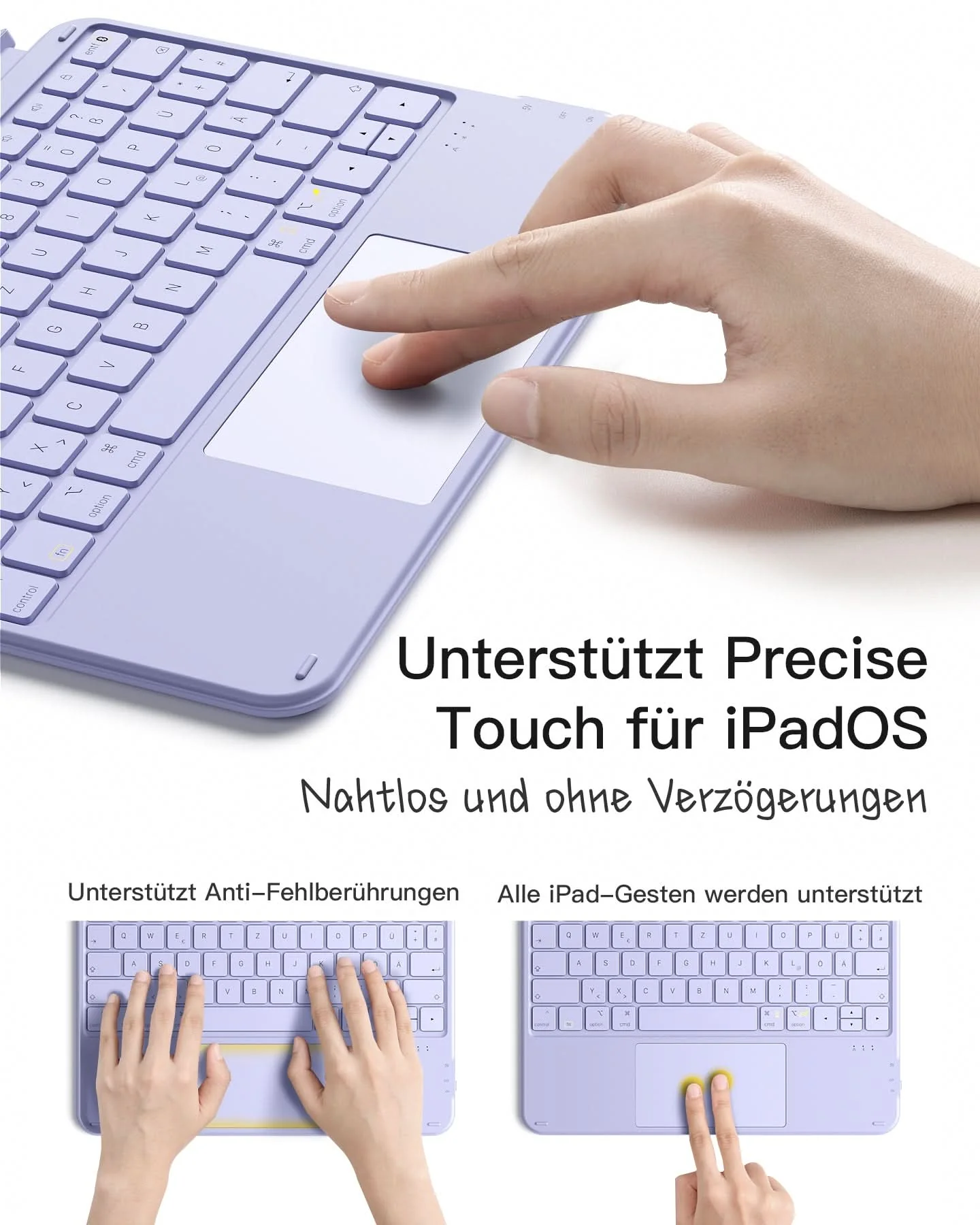 Ultraleicht Tastatur für iPad 11" (A16 2025), iPad 10, iPad Air 11" M4/M3/M2 (2026/2025/2024), iPad Air 5/4, iPad Pro 11" 4/3/2/1, QWERTZ, Acetouch, KB04122 - Image 26