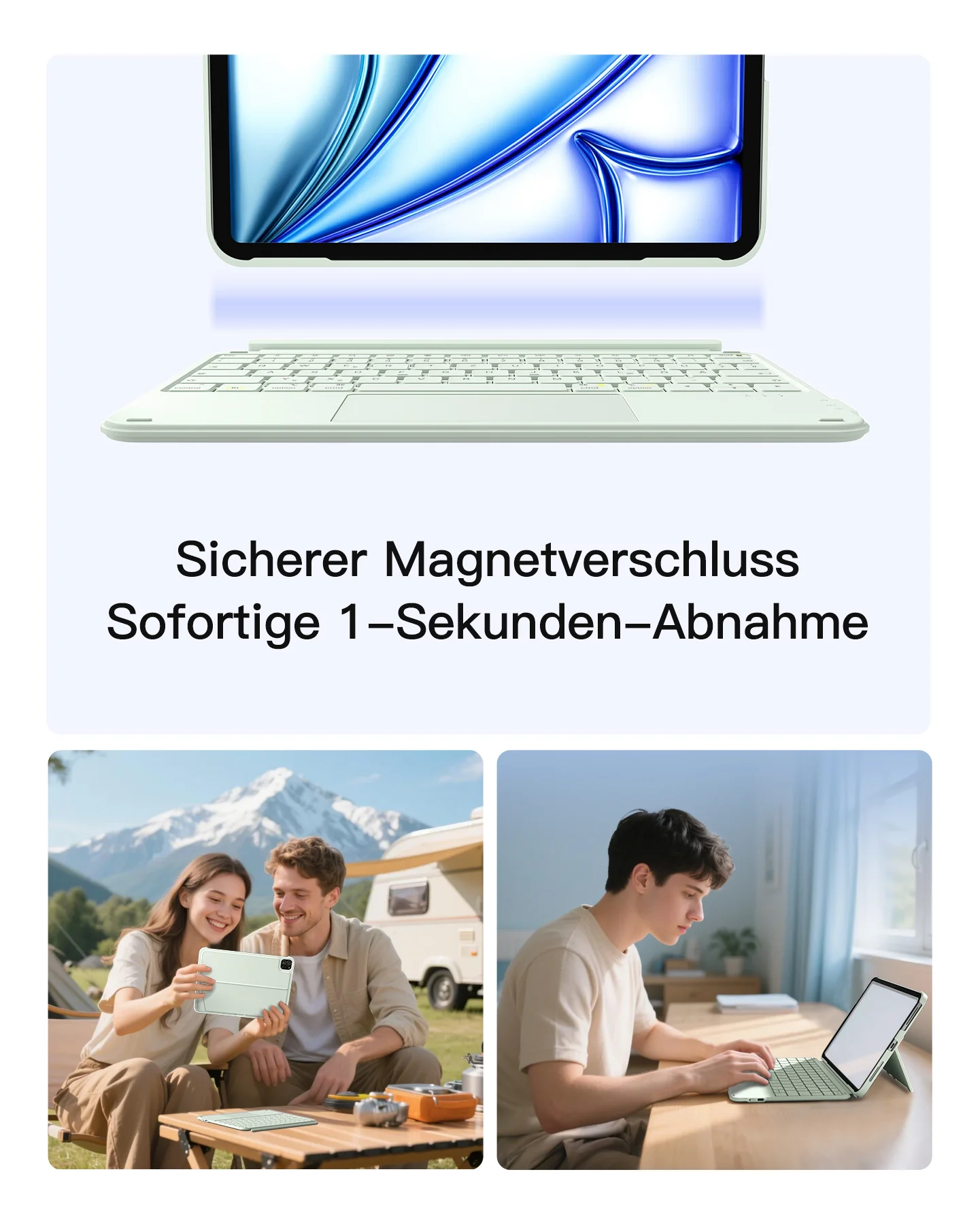 Ultraleicht Tastatur für iPad 11" (A16 2025), iPad 10, iPad Air 11" M4/M3/M2 (2026/2025/2024), iPad Air 5/4, iPad Pro 11" 4/3/2/1, QWERTZ, Acetouch, KB04122 - Image 53