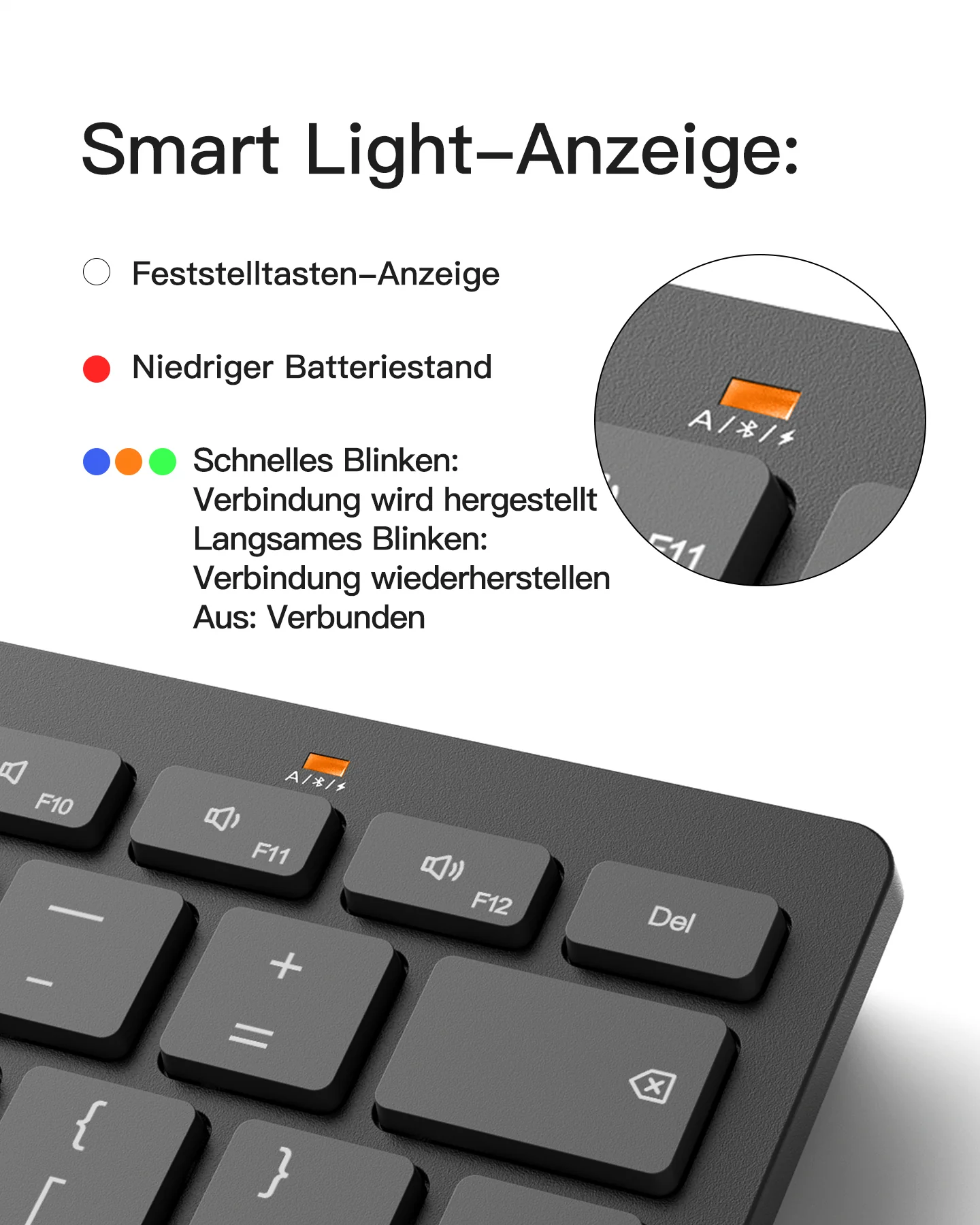 Bluetooth Tablet Tastatur kompatibel mit Android/iOS/Smartphones/Windows PC/iPad, KB01003 - Image 7