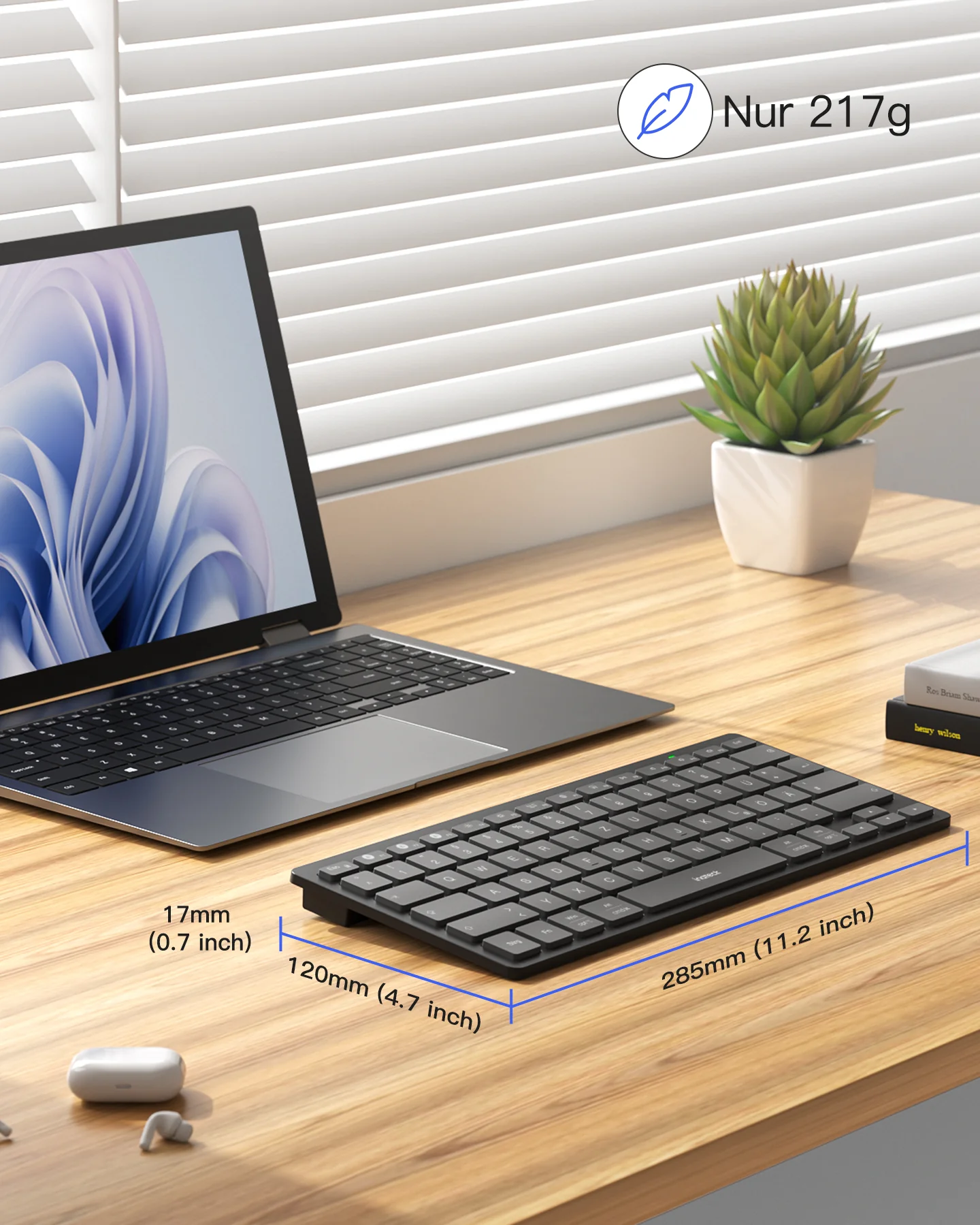 Bluetooth Tablet Tastatur kompatibel mit Android/iOS/Smartphones/Windows PC/iPad, KB01003 - Image 8