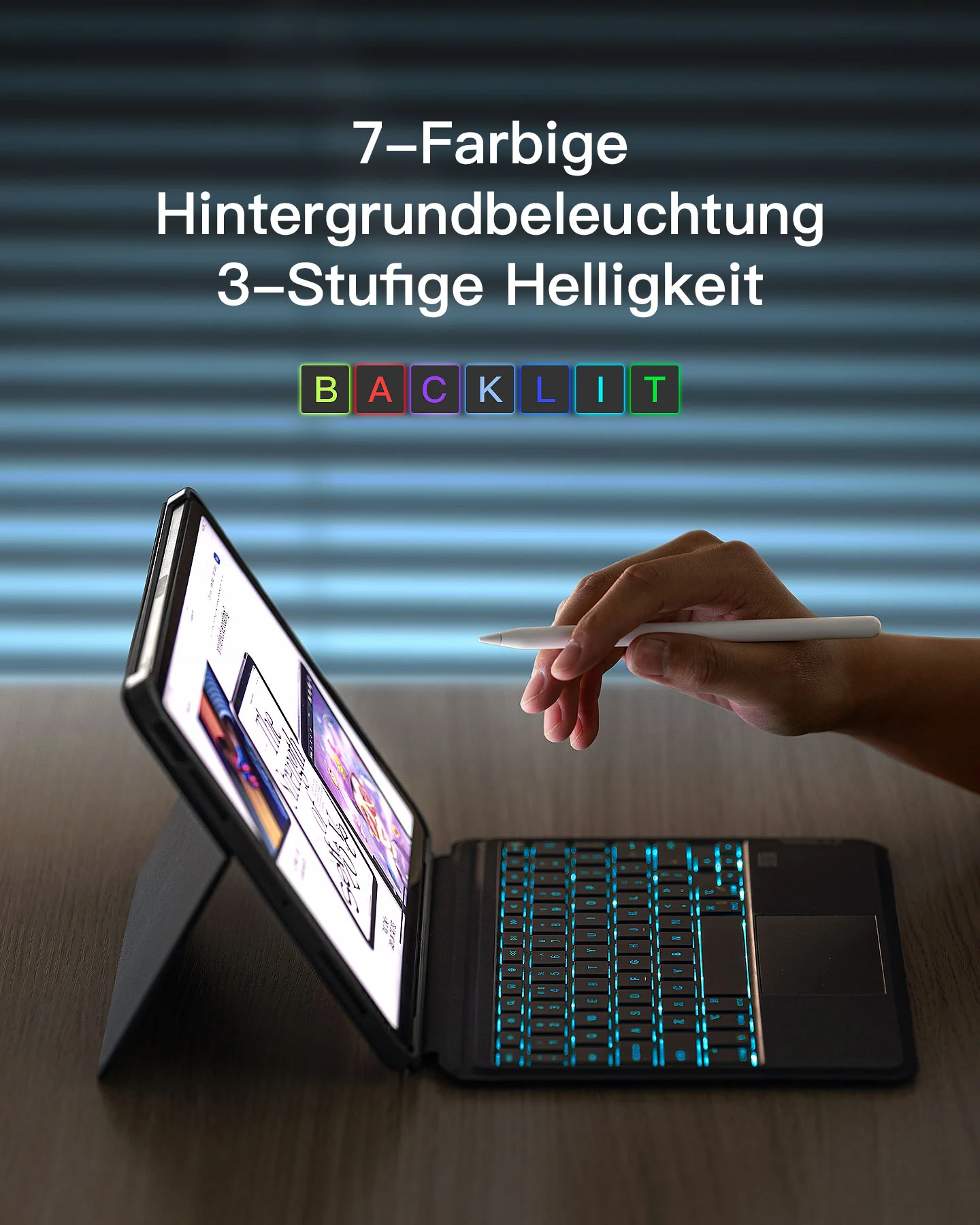 Abnehmbare Tastatur für iPad Air 11" M4/M3/M2 (2026/2025/2024), iPad Air 5/4, iPad Pro 11" 4/3/2/1, QWERTZ, KB04111 - Image 19