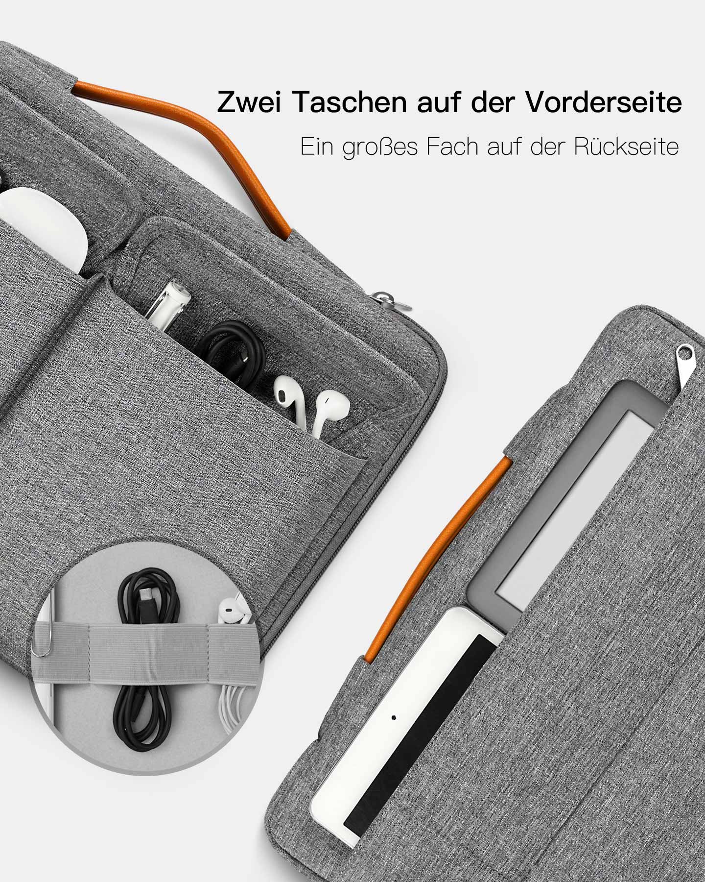 EdgeKeeper 360° Rundumschutz Laptoptasche für 13 Zoll MacBook Air/Pro M2/M1 2022-2012, LB02011 - Image 3