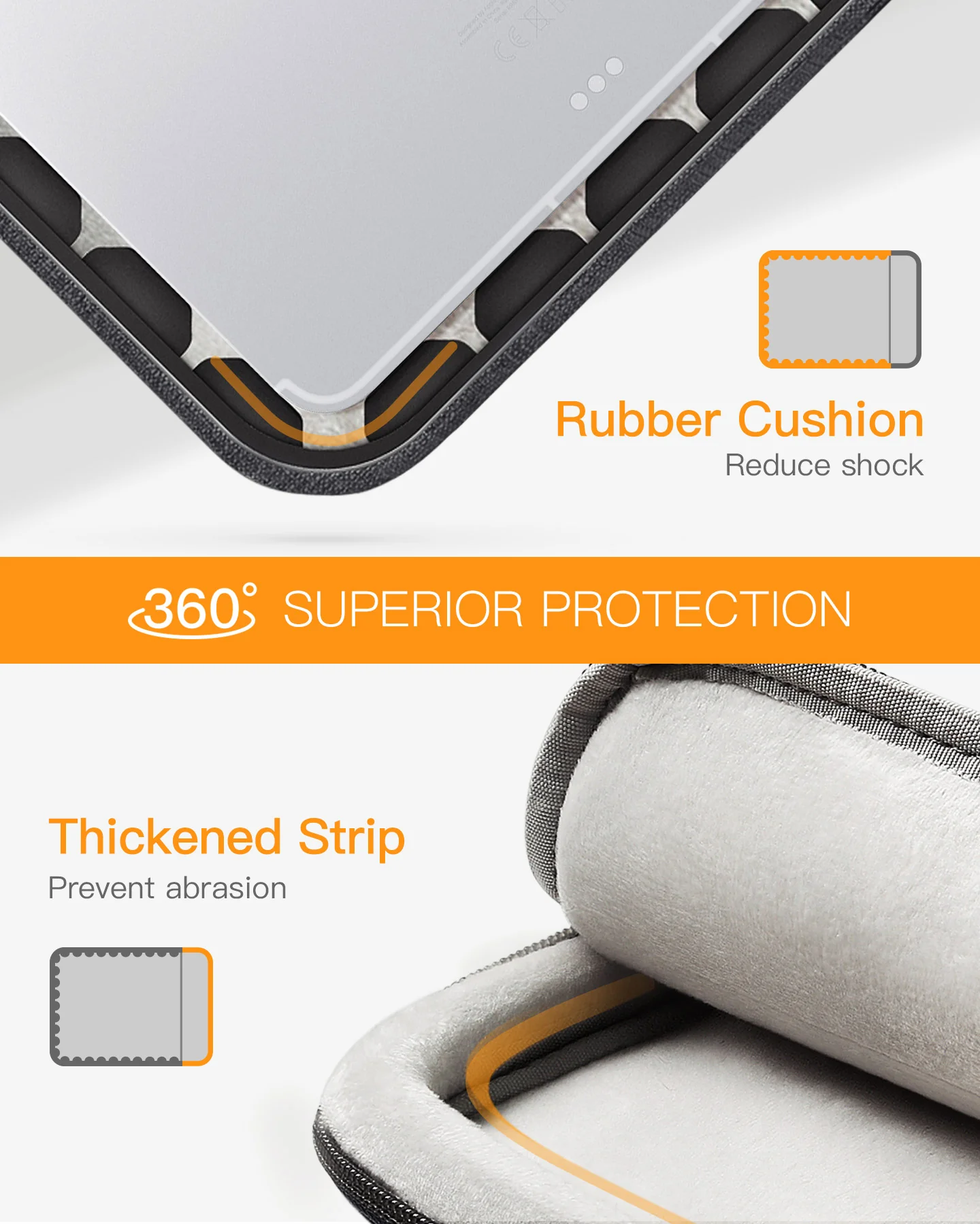EdgeKeeper 360° Rundumschutz Laptoptasche Hülle 13-16 Zoll mit Zubehörtasche, LB01006/S1 - Image 10