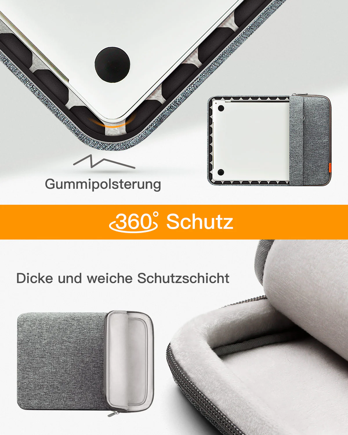 EdgeKeeper 360° Rundumschutz Laptoptasche Hülle 13-16 Zoll mit Zubehörtasche, LB01006/S1 - Image 27
