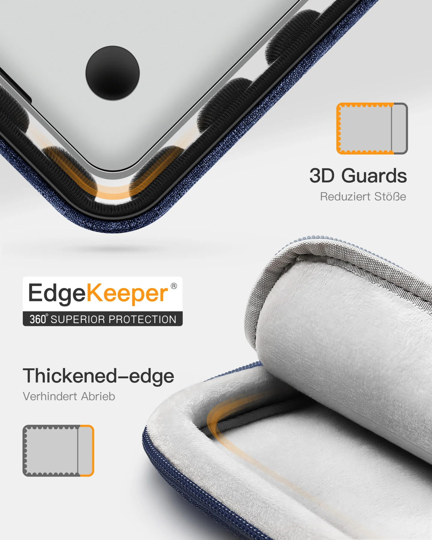 EdgeKeeper 360° Rundumschutz Laptoptasche Hülle 13-16 Zoll mit Zubehörtasche, LB01006/S1 - Image 58