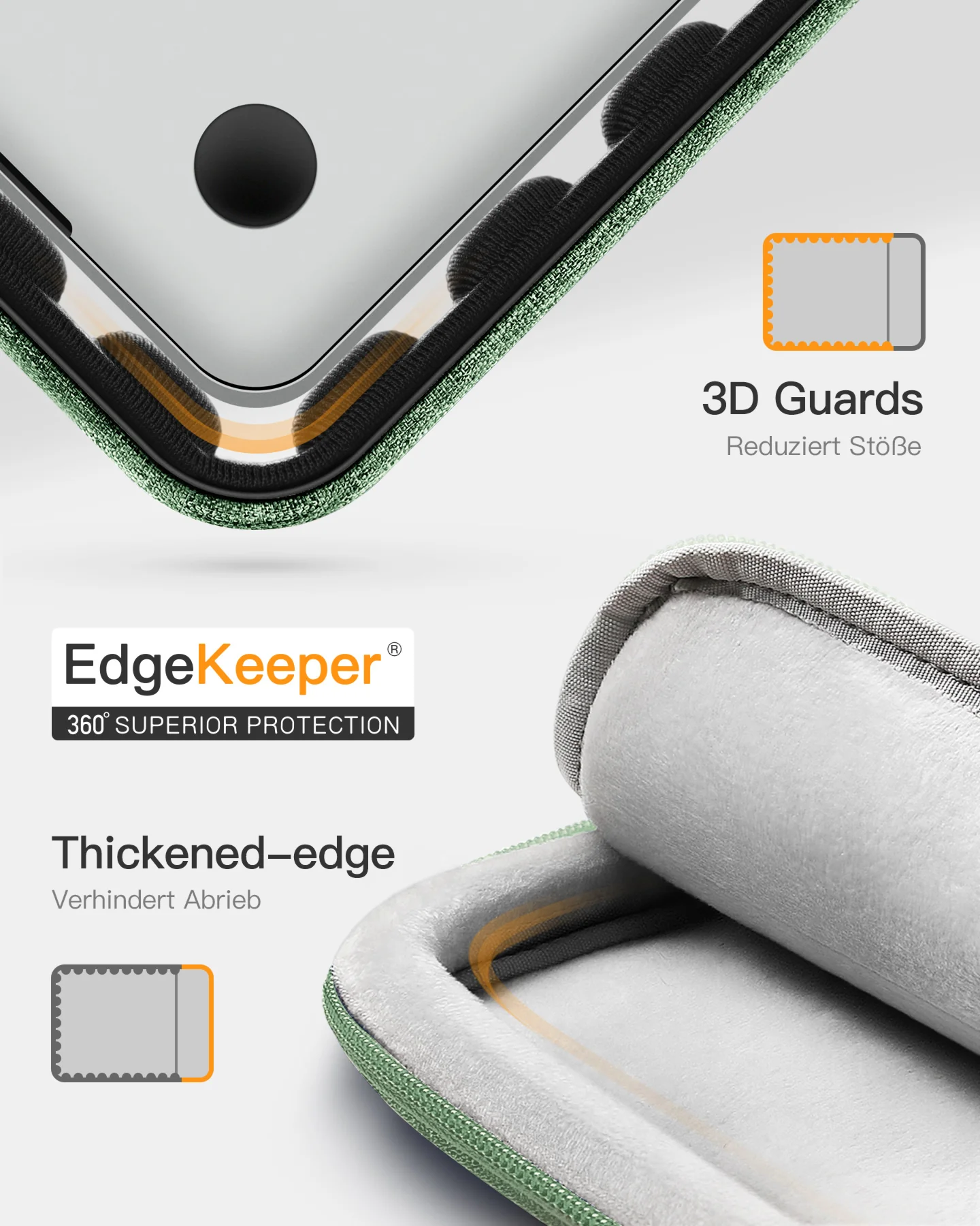 EdgeKeeper 360° Rundumschutz Laptoptasche Hülle 13-16 Zoll mit Zubehörtasche, LB01006/S1 - Image 61