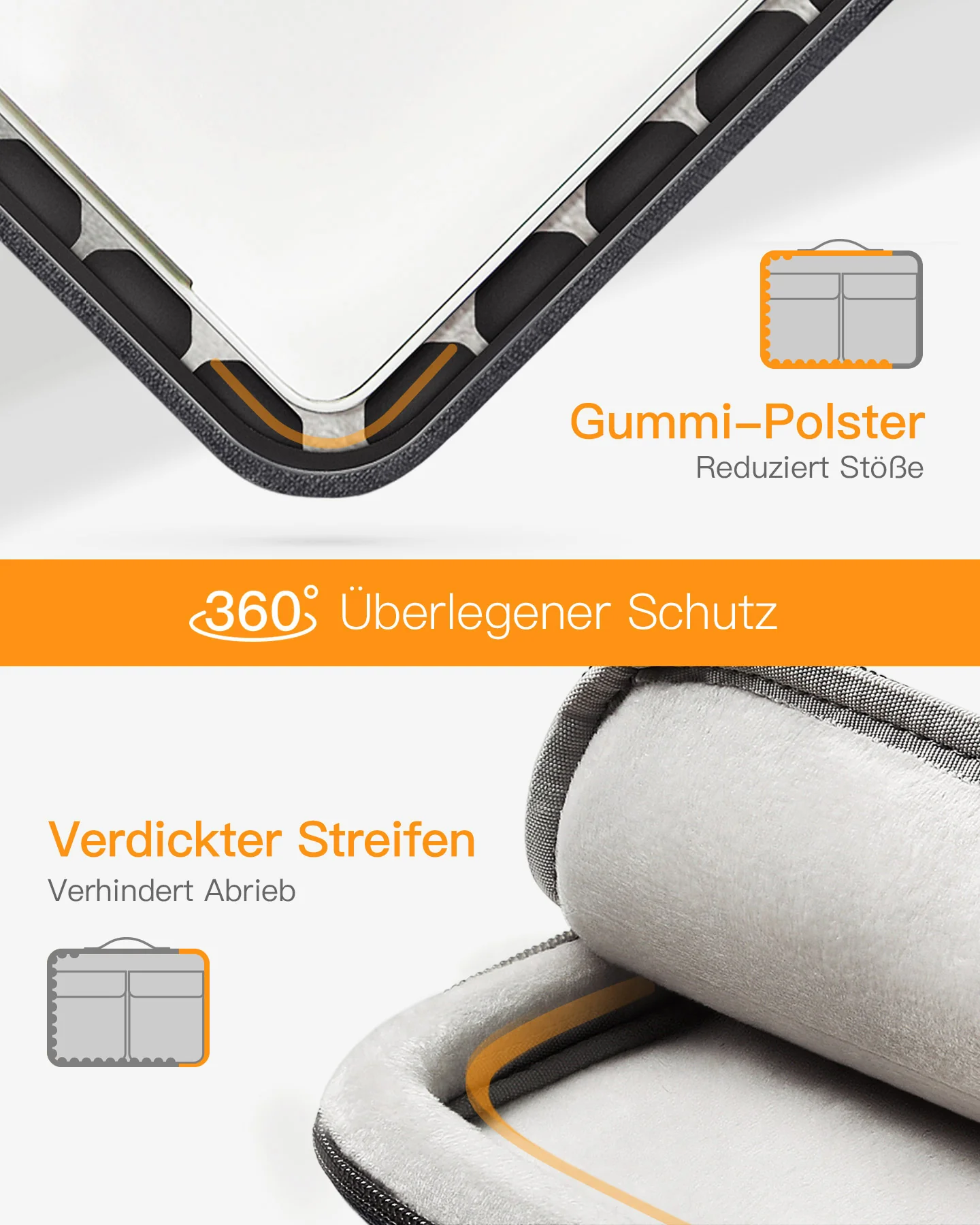 EdgeKeeper 360° Rundumschutz Laptoptasche Schultertaschen 13-15,6 Zoll - LB03008/K5 - Image 7