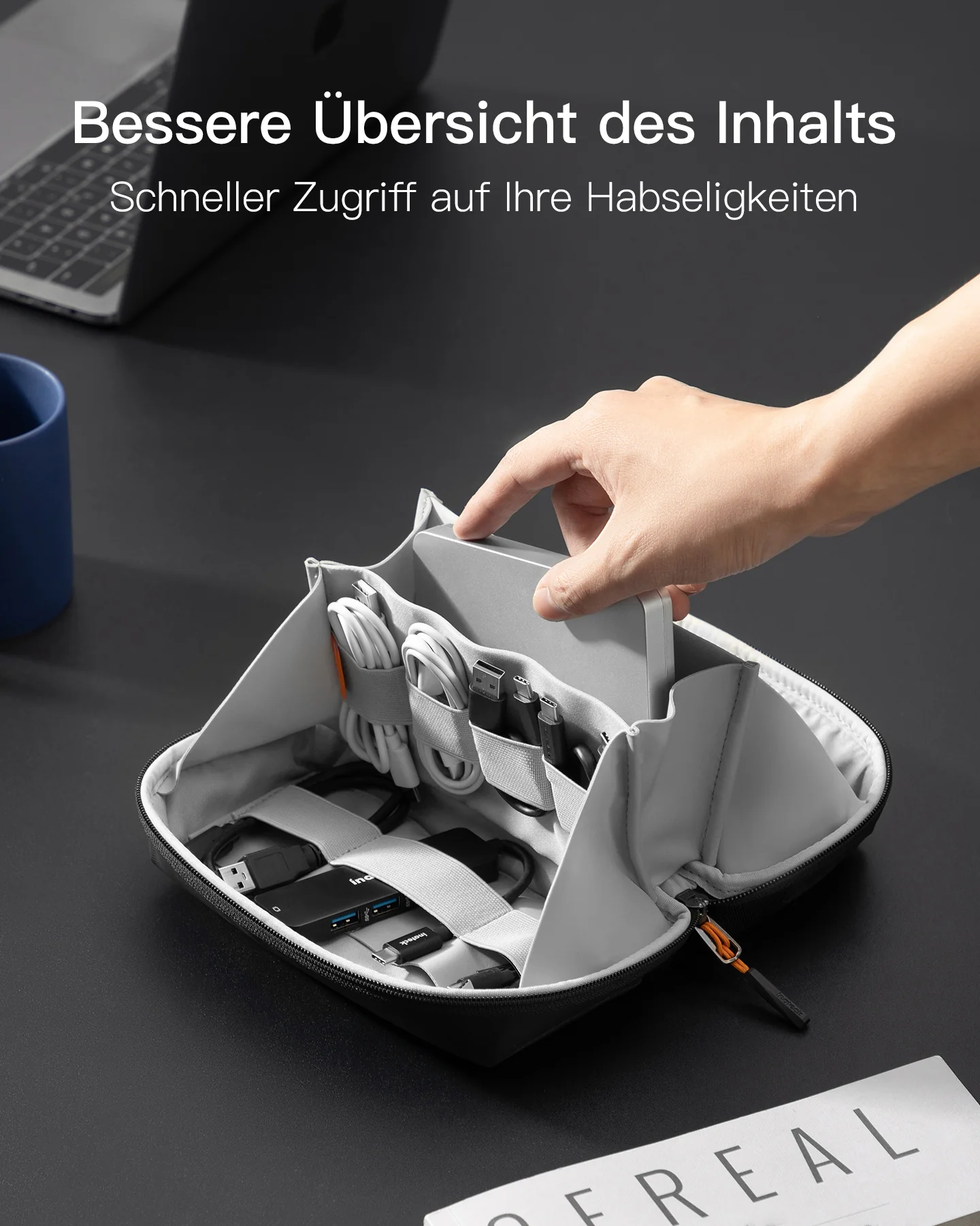 Elektronik Case Gadget Organizer Tasche, USB Kabel Organizer, Reisefreundlich, AB03007 - Image 15
