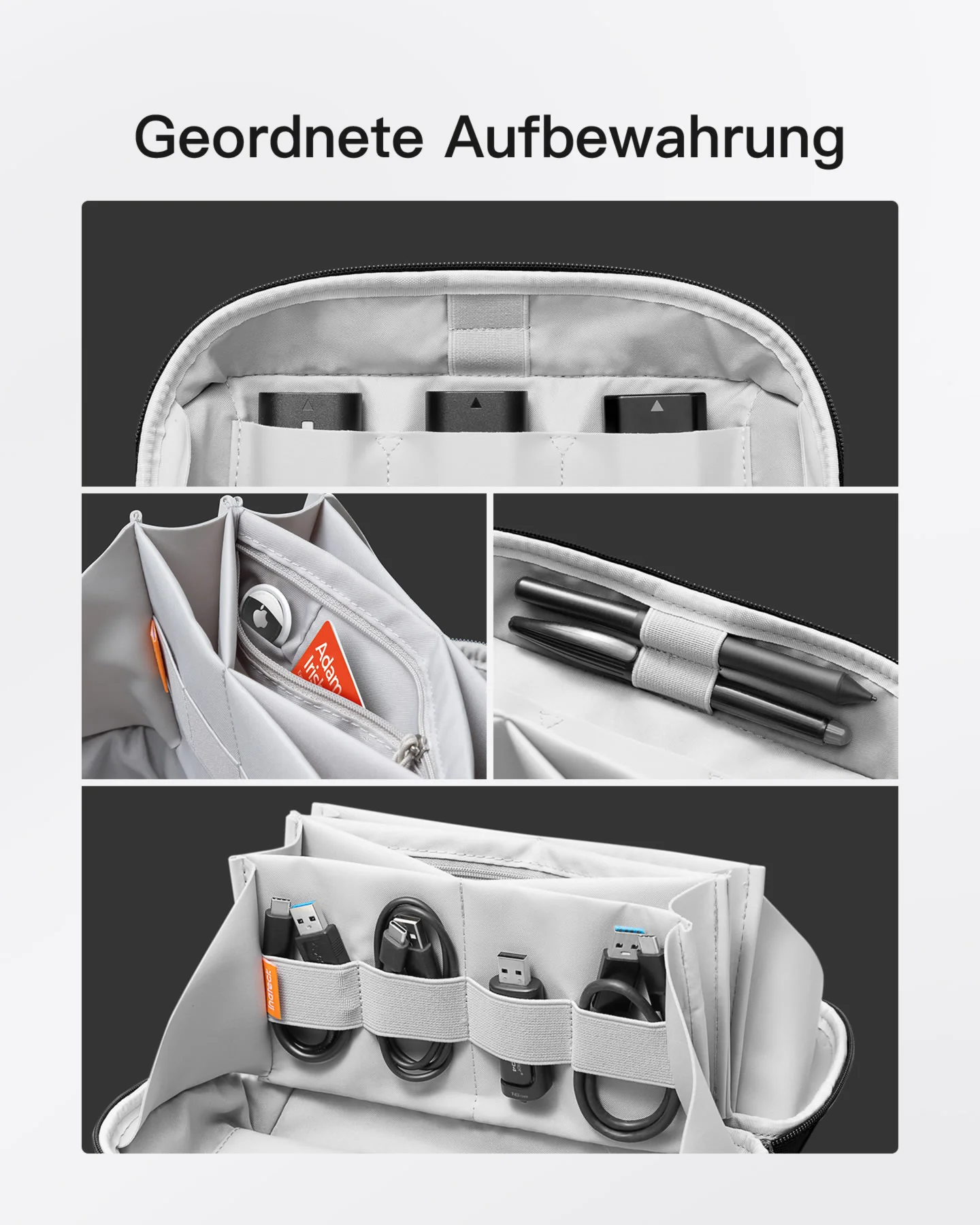 Elektronik Case Gadget Organizer Tasche, USB Kabel Organizer, Reisefreundlich, AB03007 - Image 16