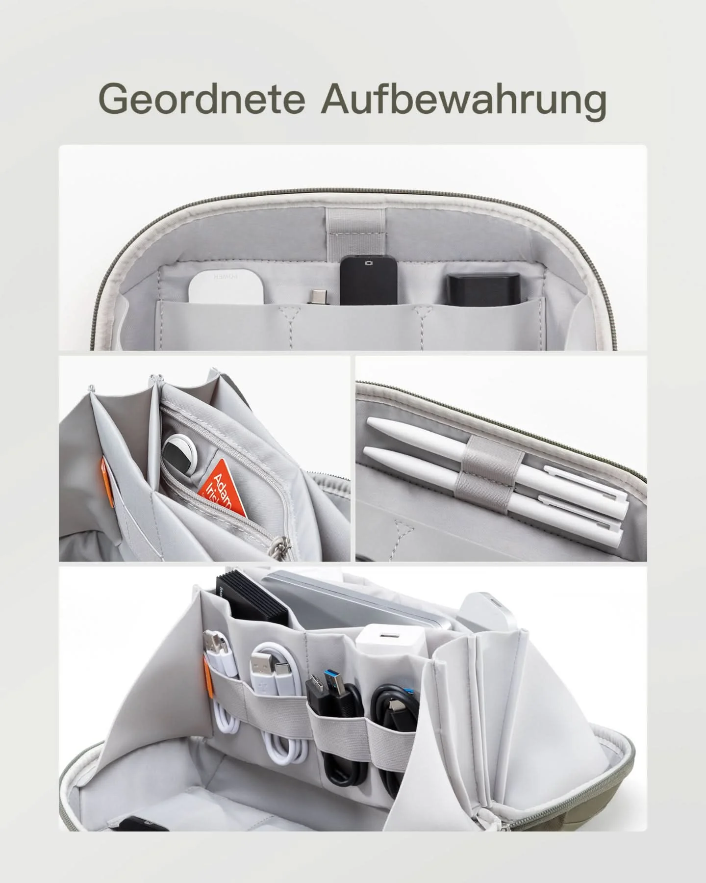 Elektronik Case Gadget Organizer Tasche, USB Kabel Organizer, Reisefreundlich, AB03007 - Image 25