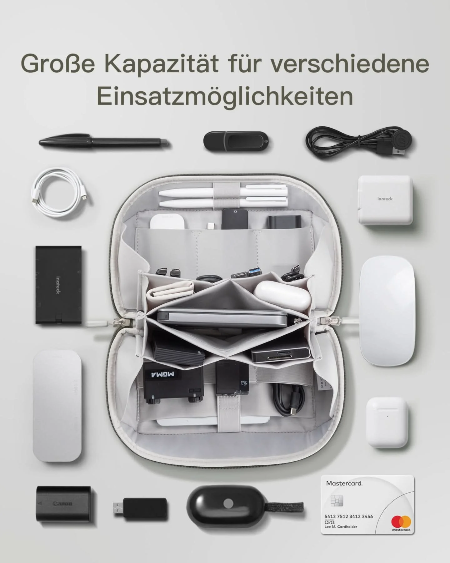 Elektronik Case Gadget Organizer Tasche, USB Kabel Organizer, Reisefreundlich, AB03007 - Image 26
