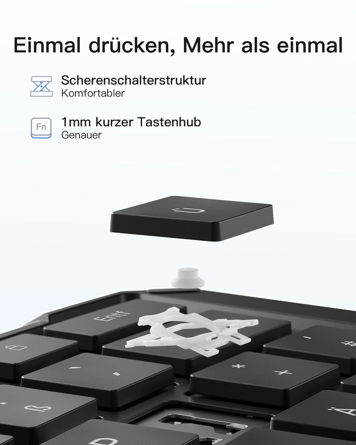Faltbare Tastatur Ergonomische, QWERTZ,mit 3 Bluetooth, Nomad Ergo KB603 - Image 10