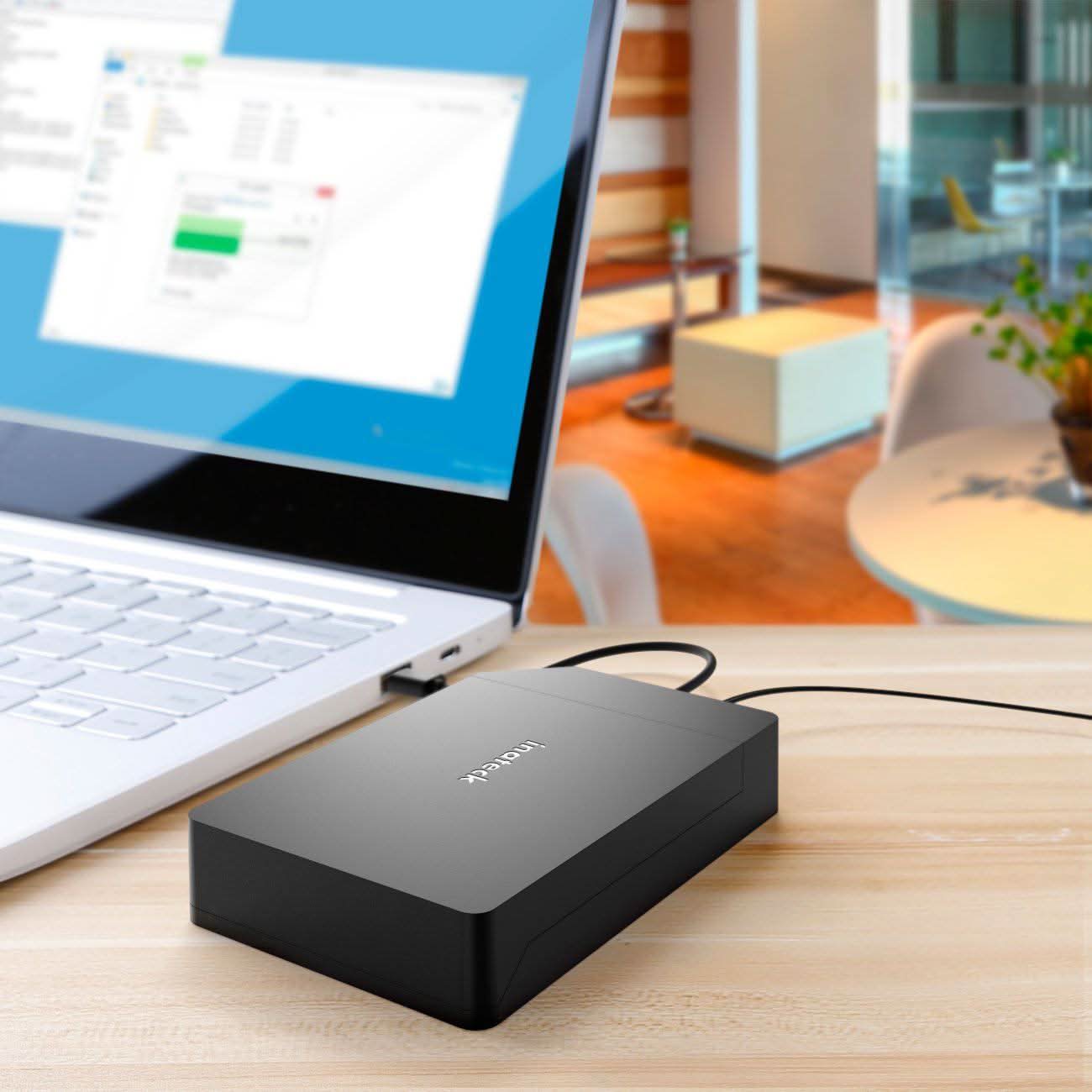 3.5 USB 3.0, HDD Gehäuse für 2,5”/ 3,5” SATA HDD SSD, Unterstützt UASP und maximal 20 TB Laufwerke, 12 V/ 2A Netzteil - FE3002 - Image 6
