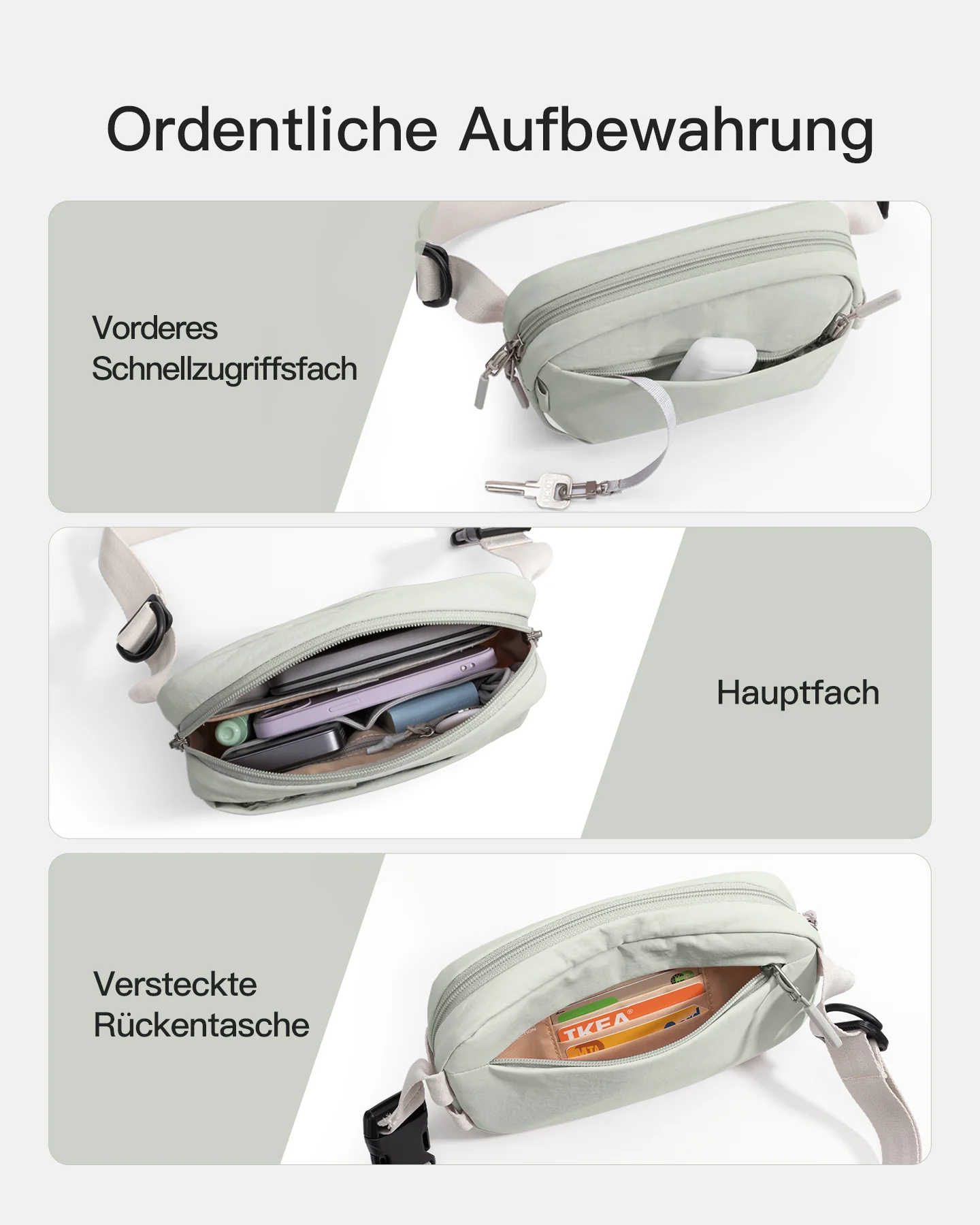 Gürteltasche mit RFID-Blockierung, mit verstellbarem Schulterriemen, FB01002 - Image 13