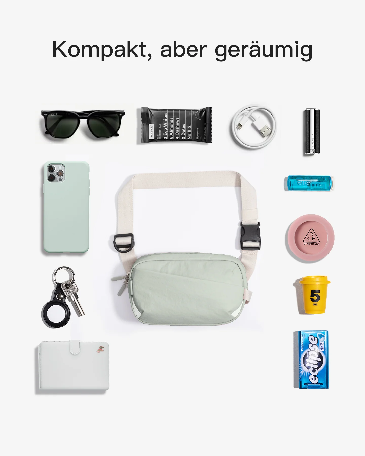 Gürteltasche mit RFID-Blockierung, mit verstellbarem Schulterriemen, FB01002 - Image 14