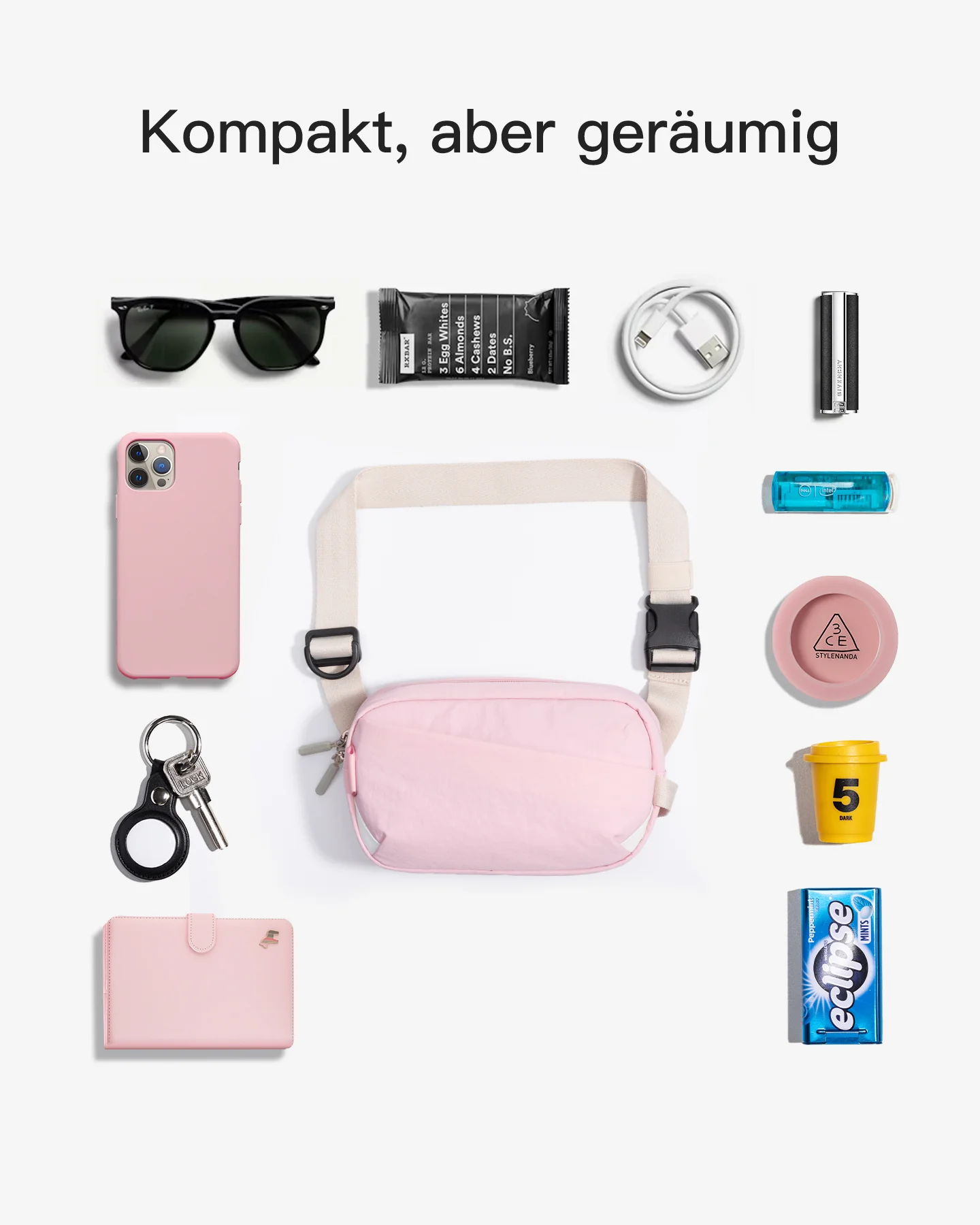 Gürteltasche mit RFID-Blockierung, mit verstellbarem Schulterriemen, FB01002 - Image 22