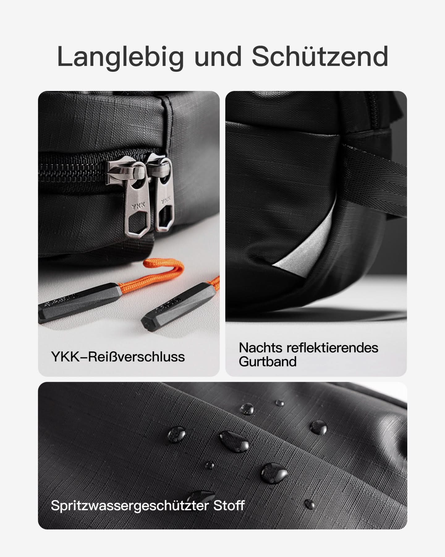 Gürteltasche mit RFID-Blockierung, mit verstellbarem Schulterriemen, FB01002 - Image 6