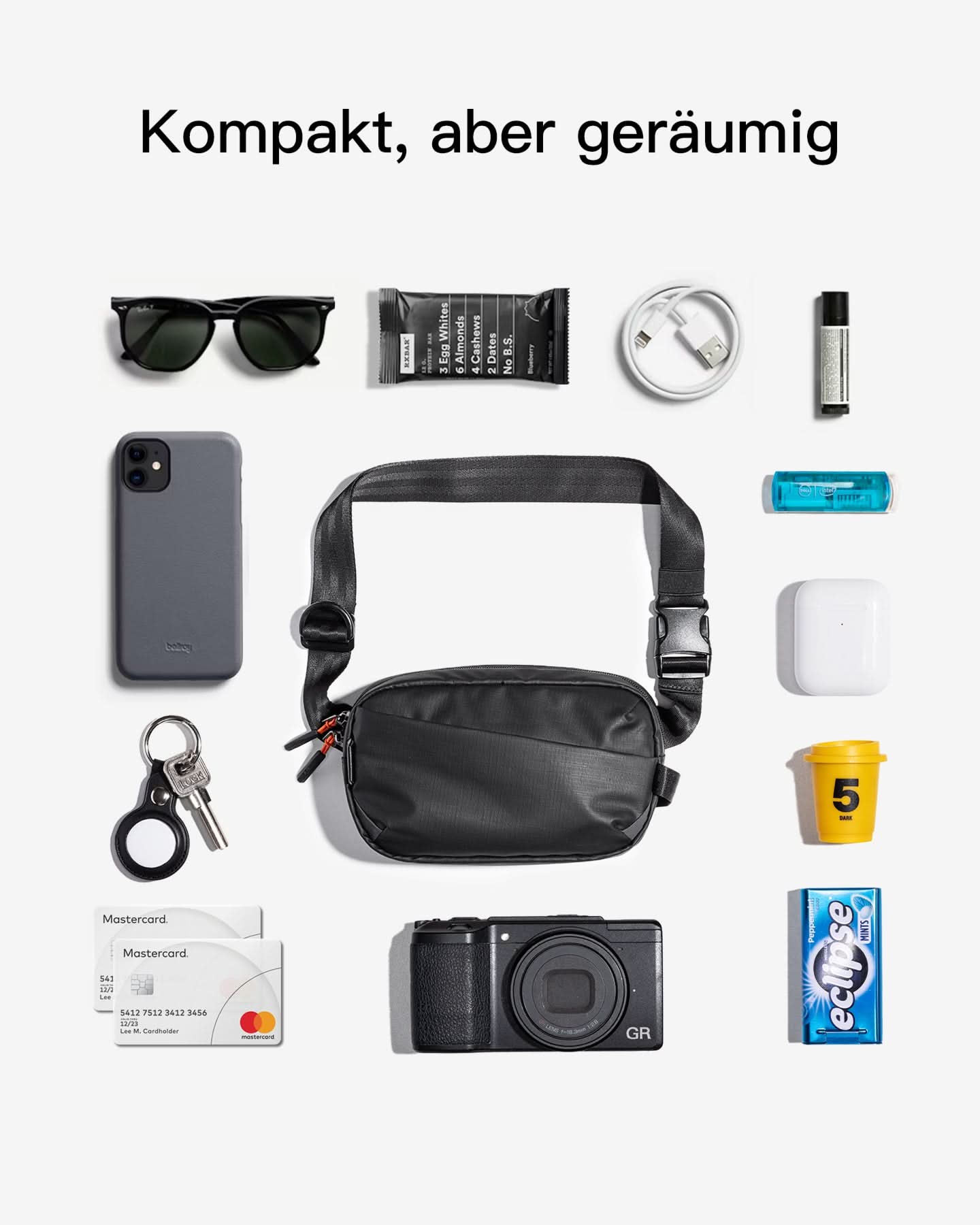 Gürteltasche mit RFID-Blockierung, mit verstellbarem Schulterriemen, FB01002 - Image 8