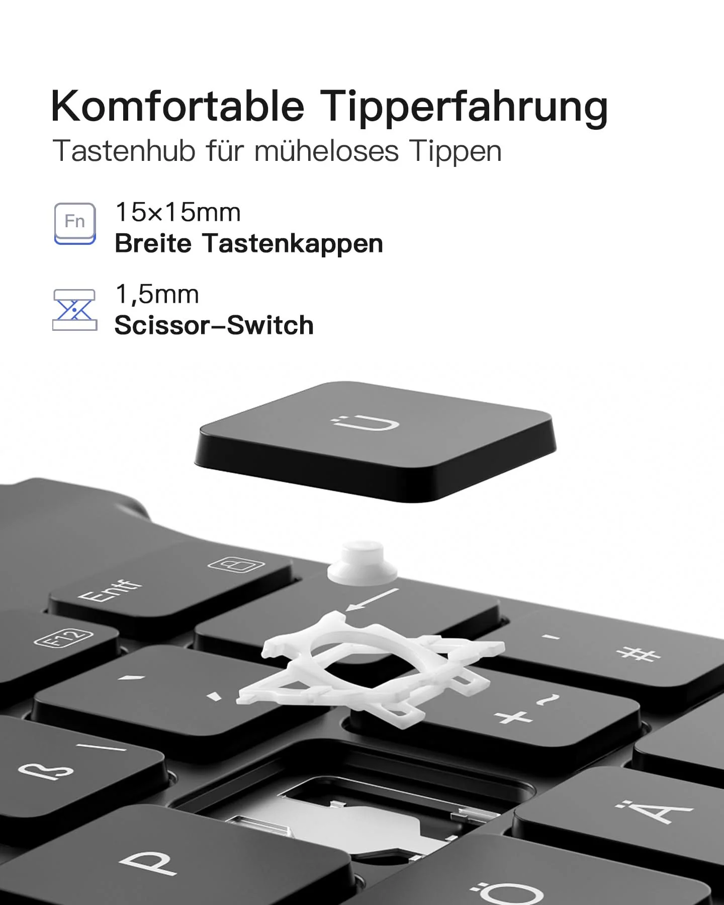 Hülle mit Tastatur für Samsung Galaxy Tab А9+/A9 Plus 11" (2023), N0028 - Image 3