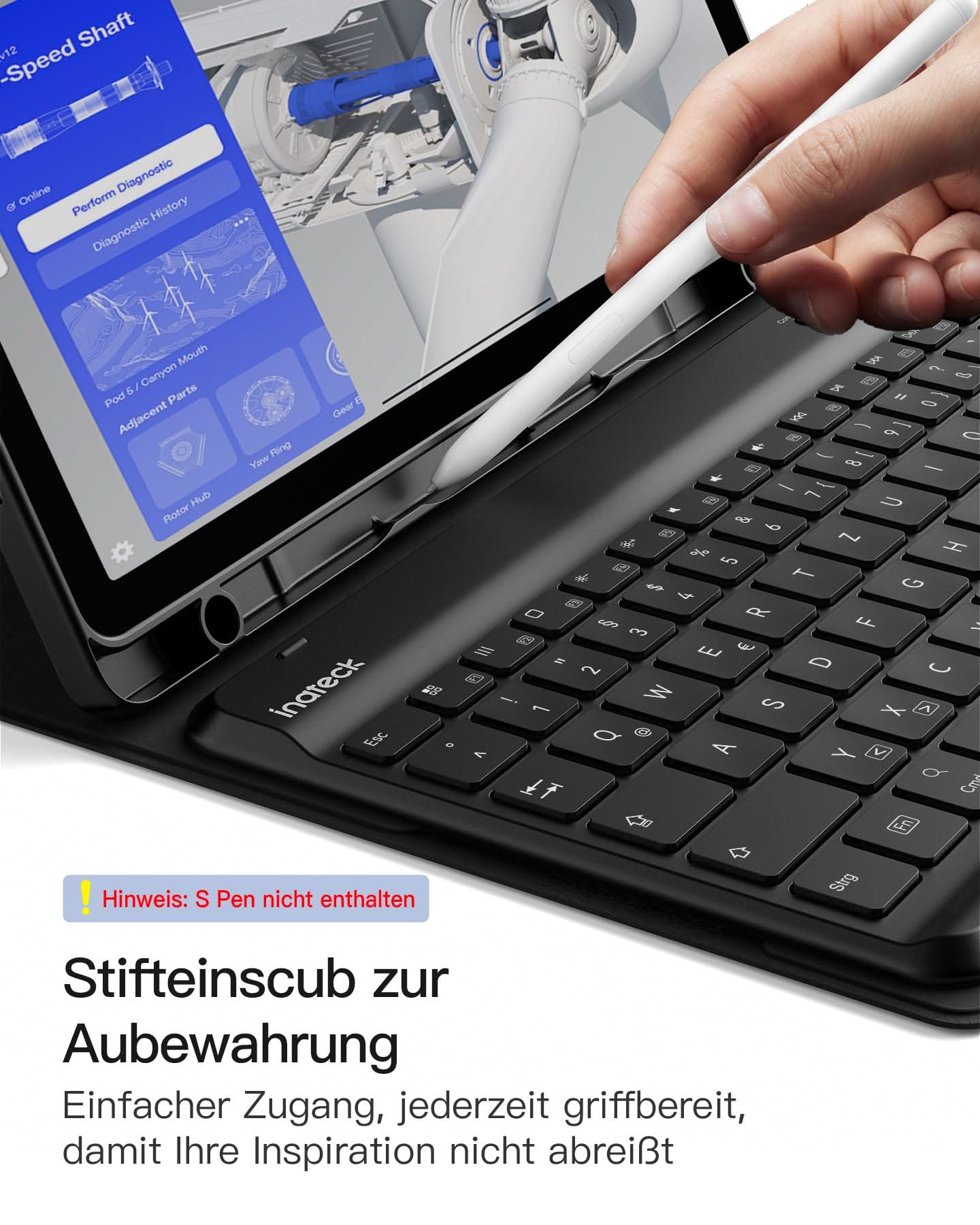 Hülle mit Tastatur für Samsung Galaxy Tab А9+/A9 Plus 11" (2023), N0028 - Image 9