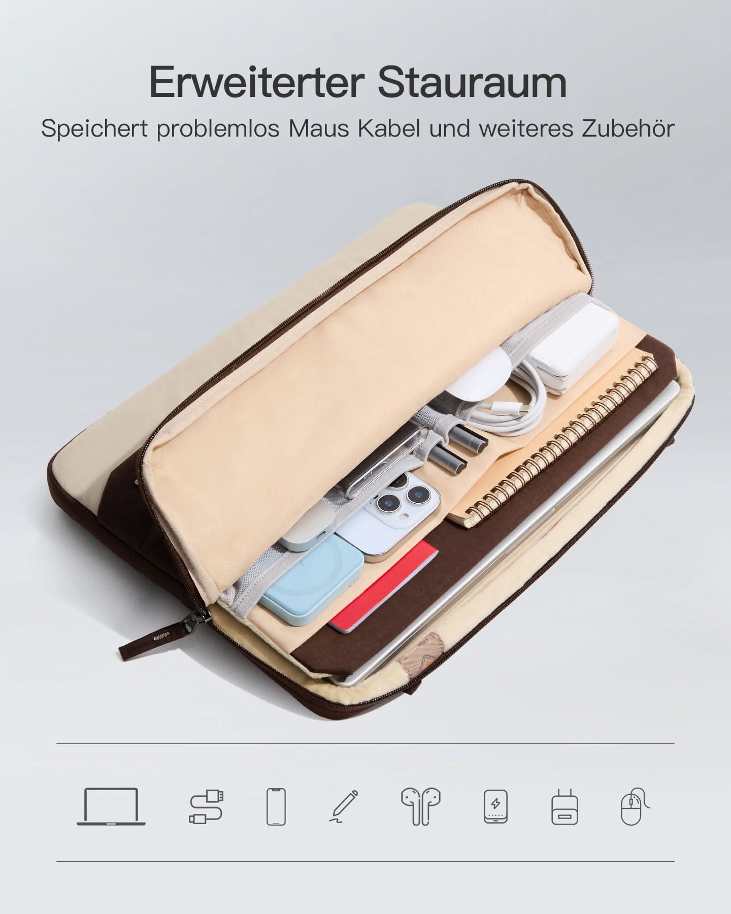Inateck 360° Schutz Laptoptasche Hülle Schultertasche, kompatibel mit 13-Zoll MacBook Pro/Air, 14-Zoll MacBook Pro/Max (2026-2021), LBT32 - Image 23