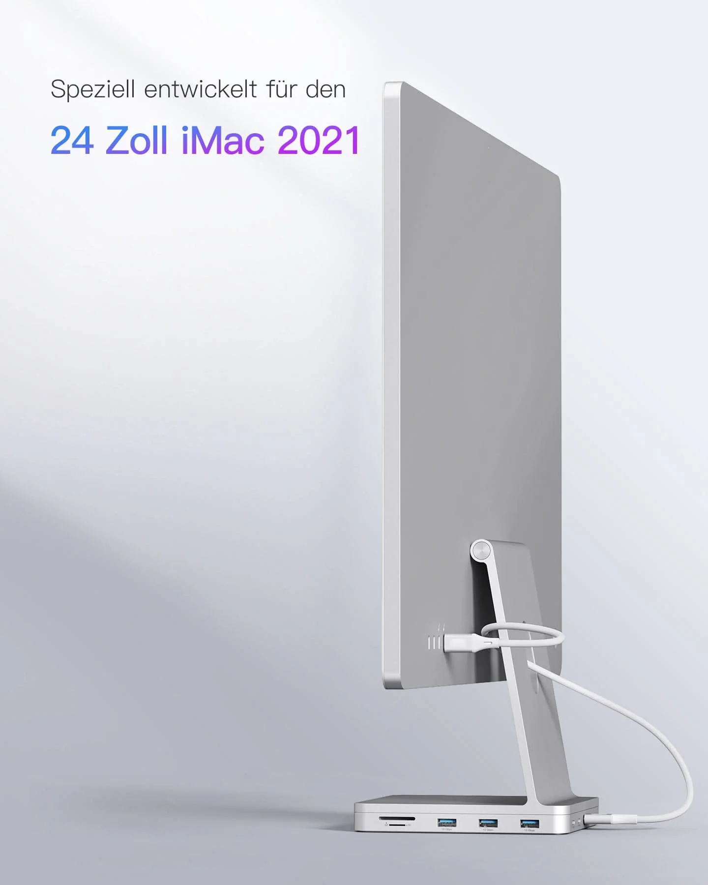 Inateck 8-in-1 iMac 24" 2021 Docking Station, USB 3.2 Gen 2, DK2001 - Image 3