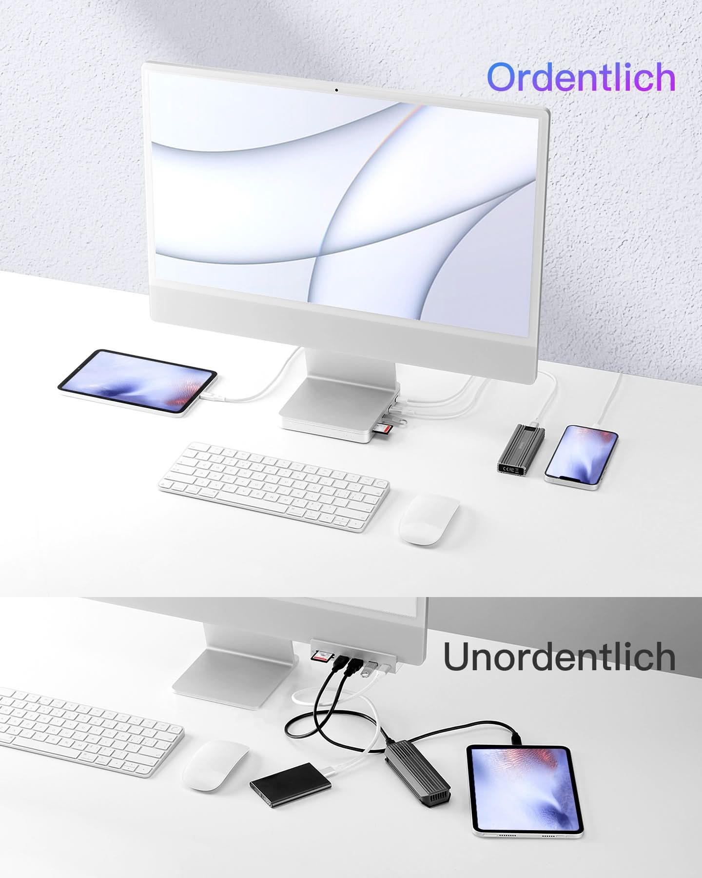 Inateck 8-in-1 iMac 24" 2021 Docking Station, USB 3.2 Gen 2, DK2001 - Image 6