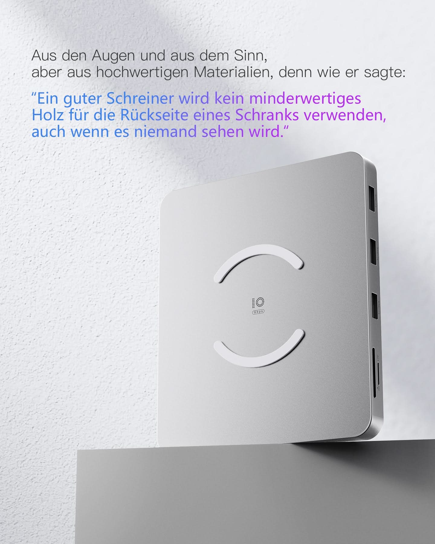 Inateck 8-in-1 iMac 24" 2021 Docking Station, USB 3.2 Gen 2, DK2001 - Image 7