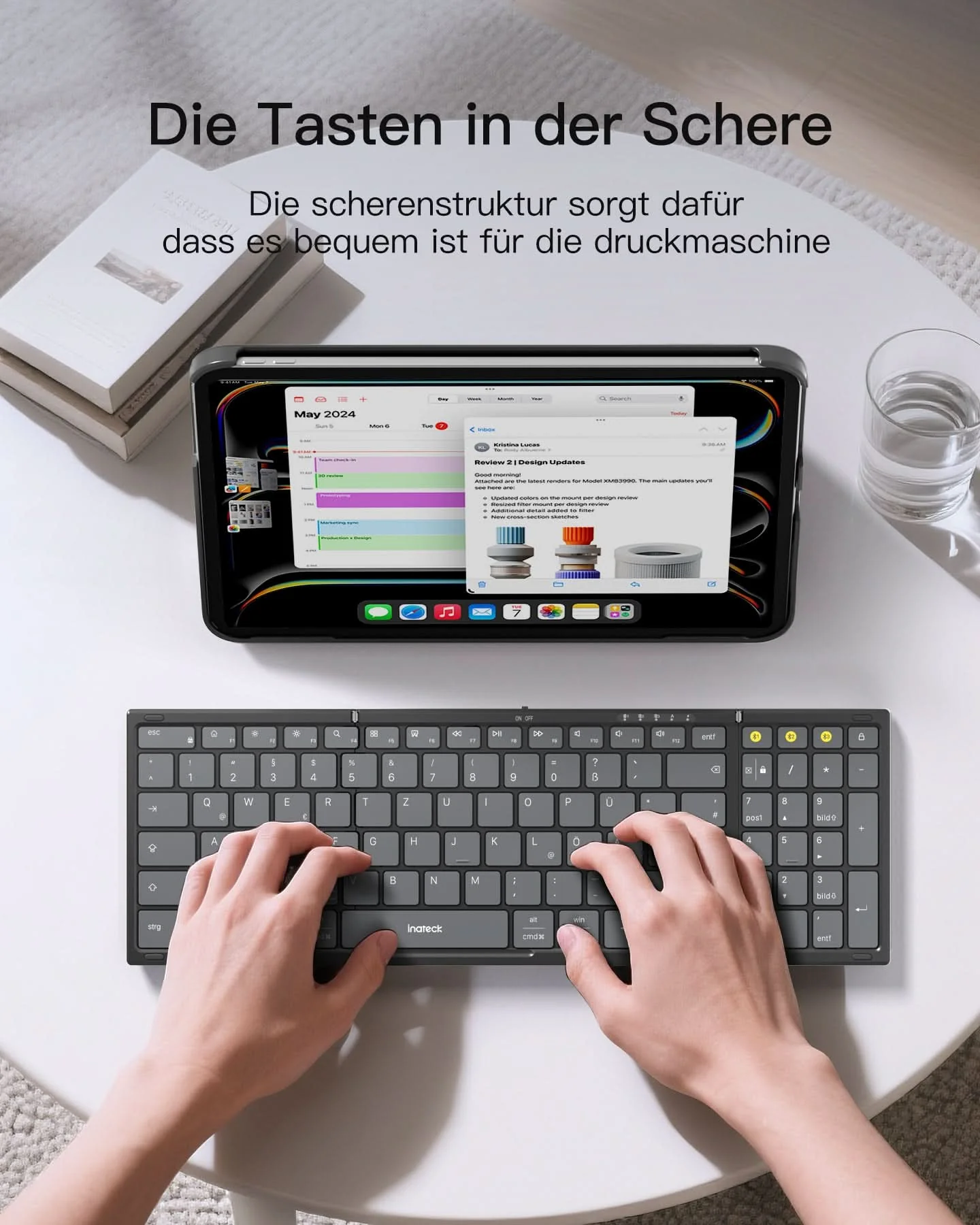 Inateck Faltbare Tastatur Maus Set Kabellos,für iPad iPhone Mac Android Windows,N0158 - Image 11
