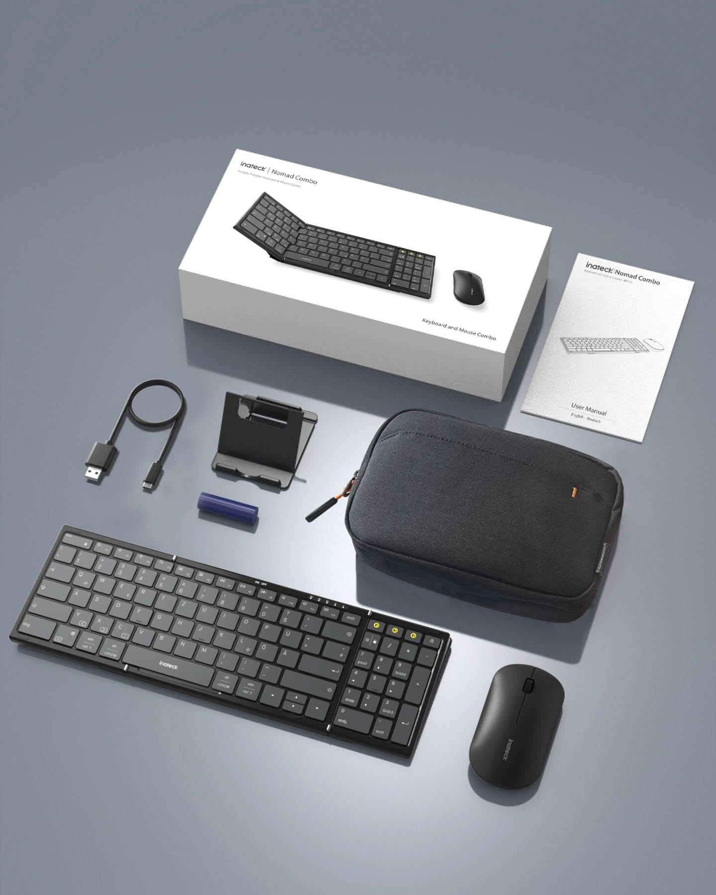 Inateck Faltbare Tastatur Maus Set Kabellos,für iPad iPhone Mac Android Windows,N0158 - Image 3