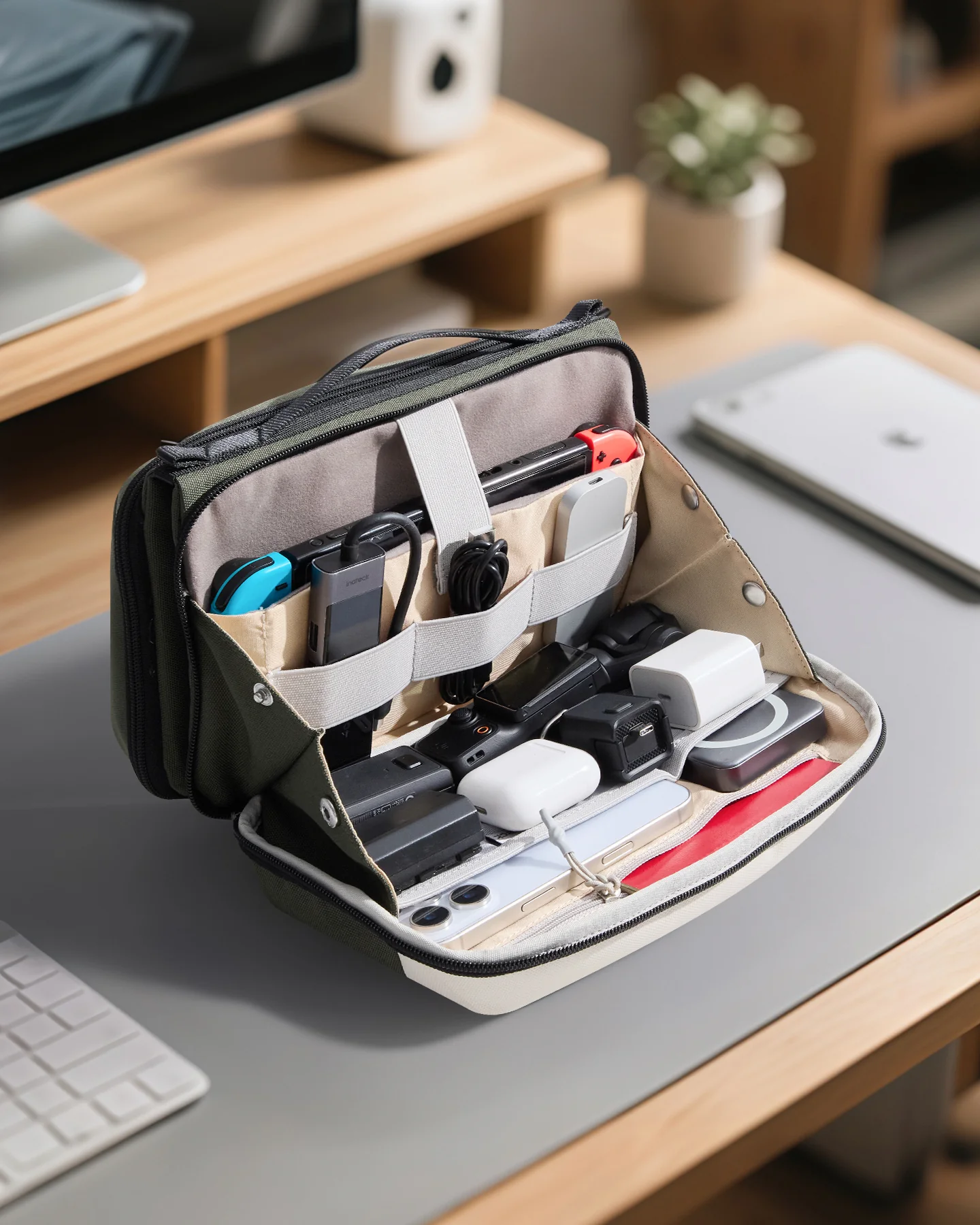 Multifunktionaler Kabeltasche Elektronik Organizer, Spritzwassergeschütztes, ABM34 - Image 19