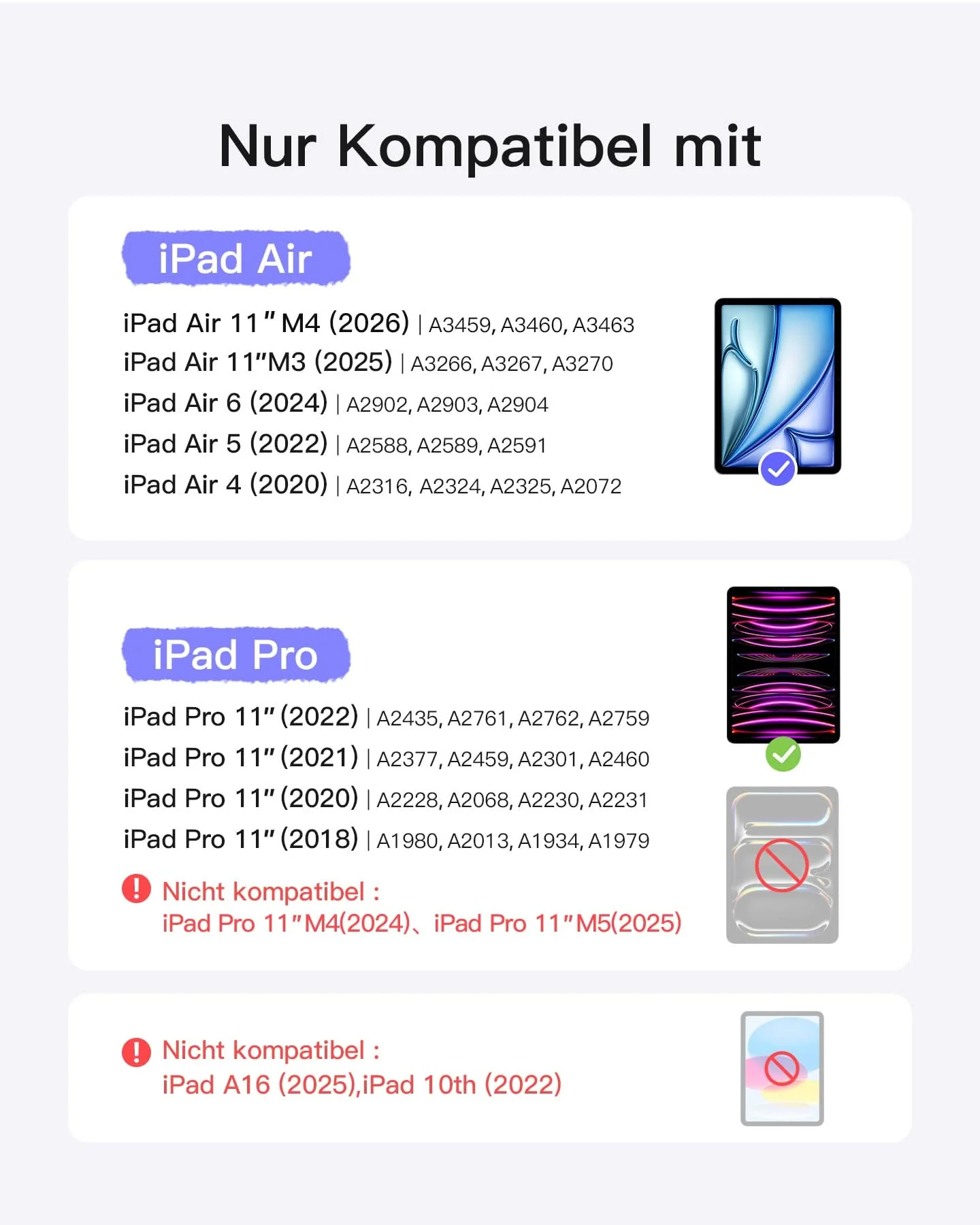 Inateck NeoMagic Magnetische Tastatur Hülle für iPad Air 11 Zoll(2025/2024), Magic Keyboard für iPad Pro 11", KB903-11A - Image 5