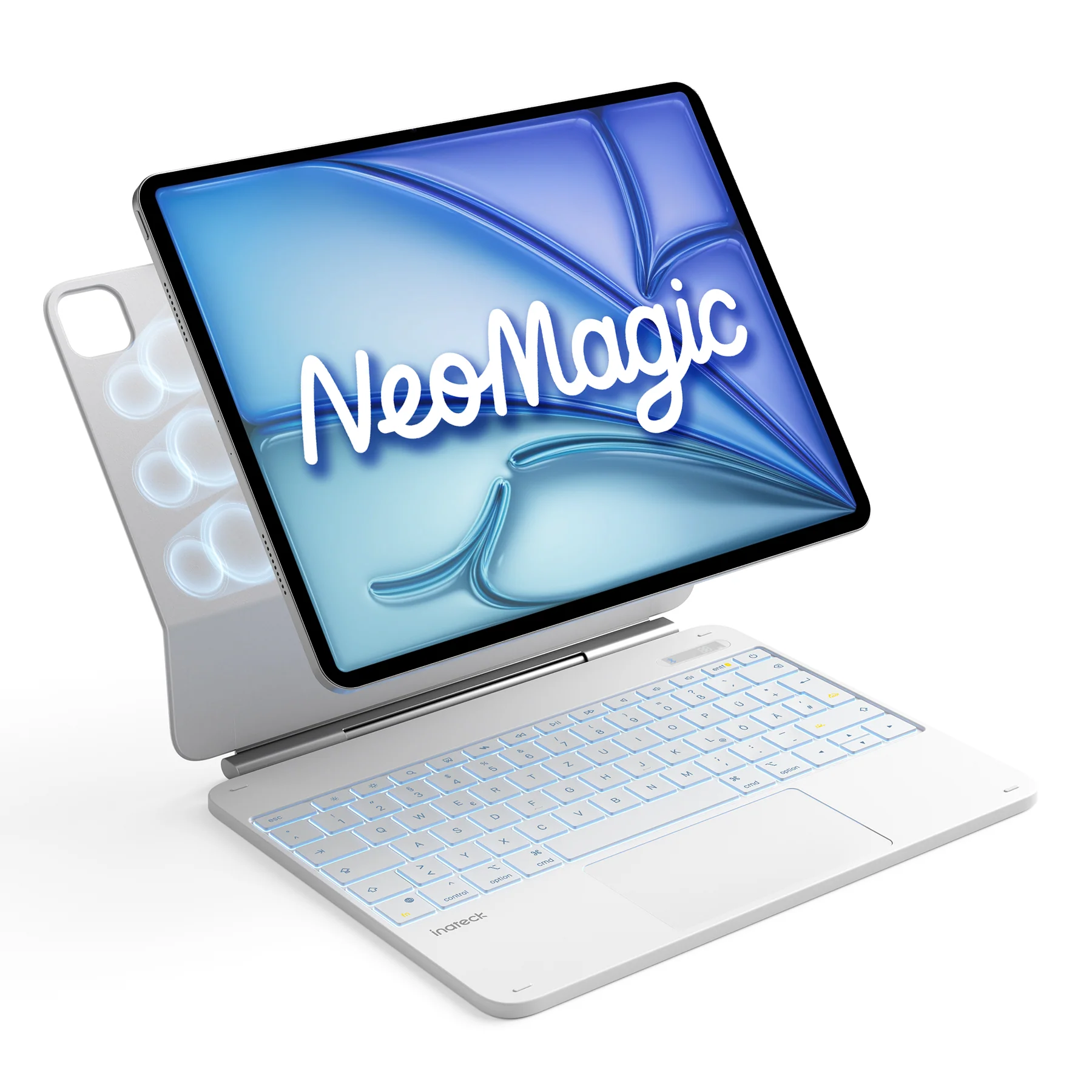 Inateck NeoMagic Magnetische Tastatur Hülle für iPad Air 13" M4/M3/M2 (2026/2025/2024), iPad Pro 12.9" 6/5/4/3 Gen,QWERTZ, KB903-13A - Image 10