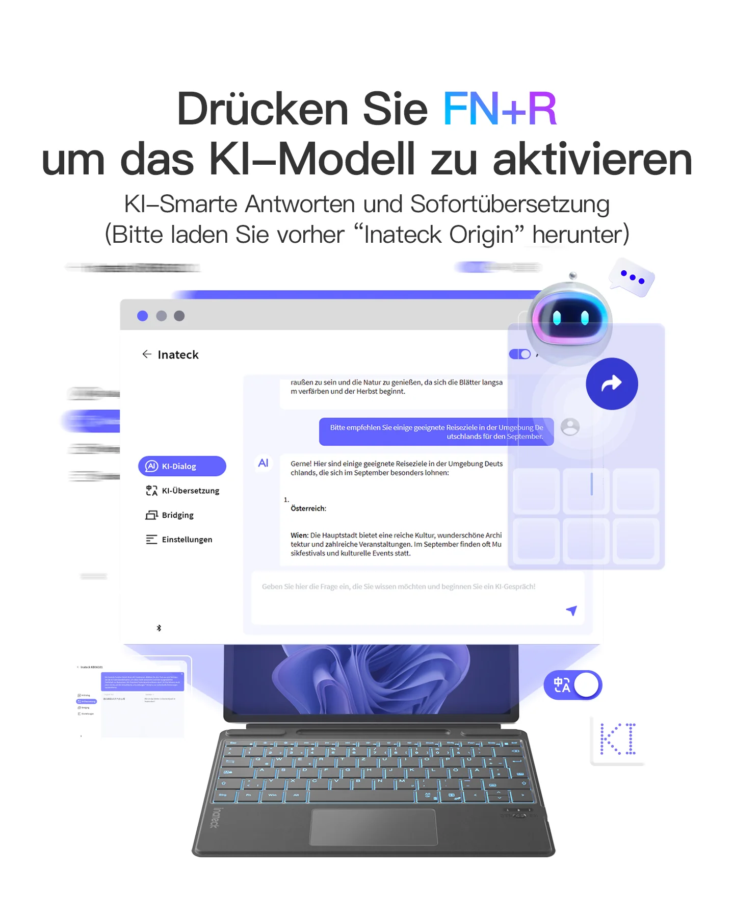 Surface Pro AI Funktion Tastatur, Kompatibel mit Surface Pro 11/10/9/8/X, QWERTZ, KB05114 - Image 14